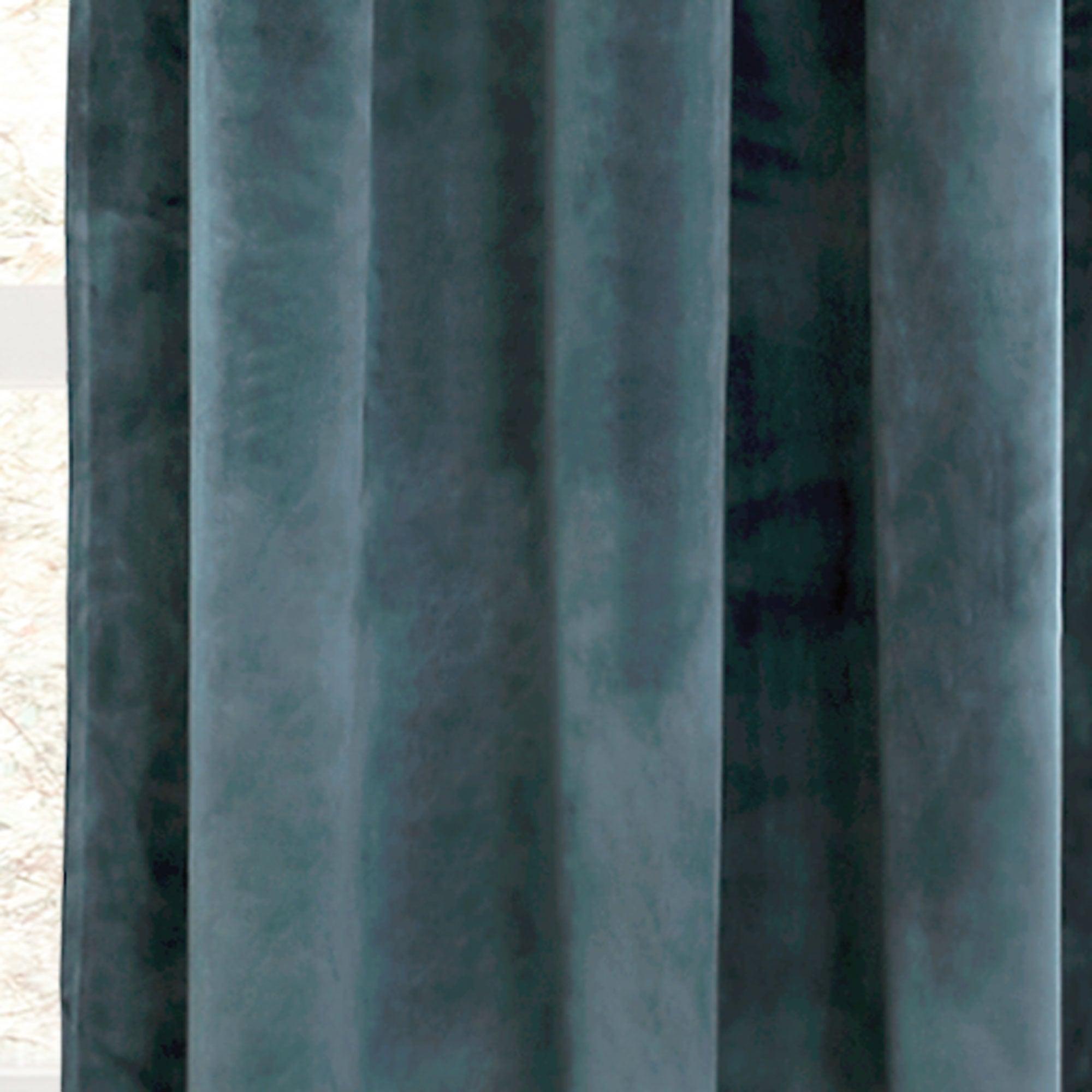 Prima Velvet Solid Grommet Light Filtering Window Curtain Panel Set