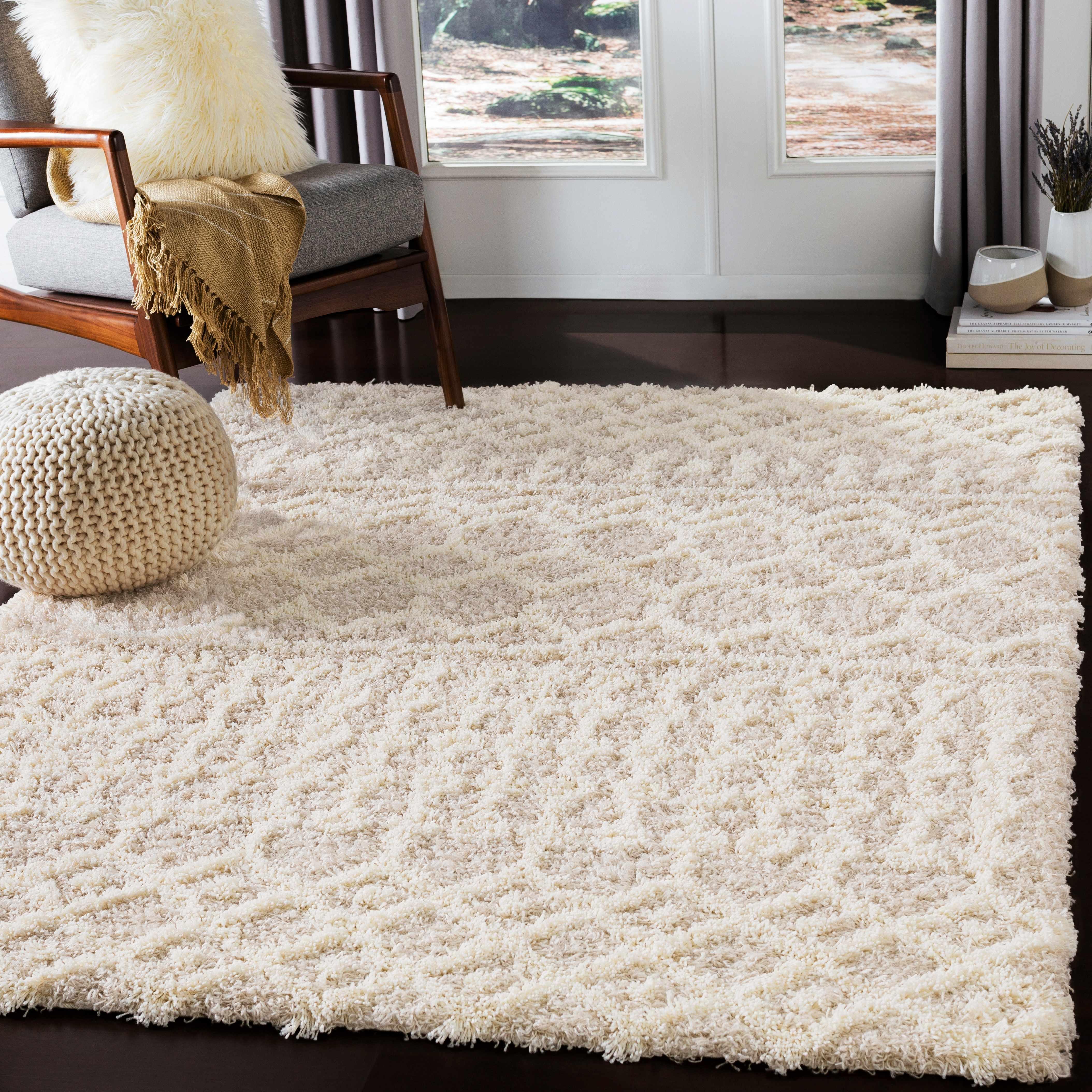 Prompton Cream Plush Area Rug