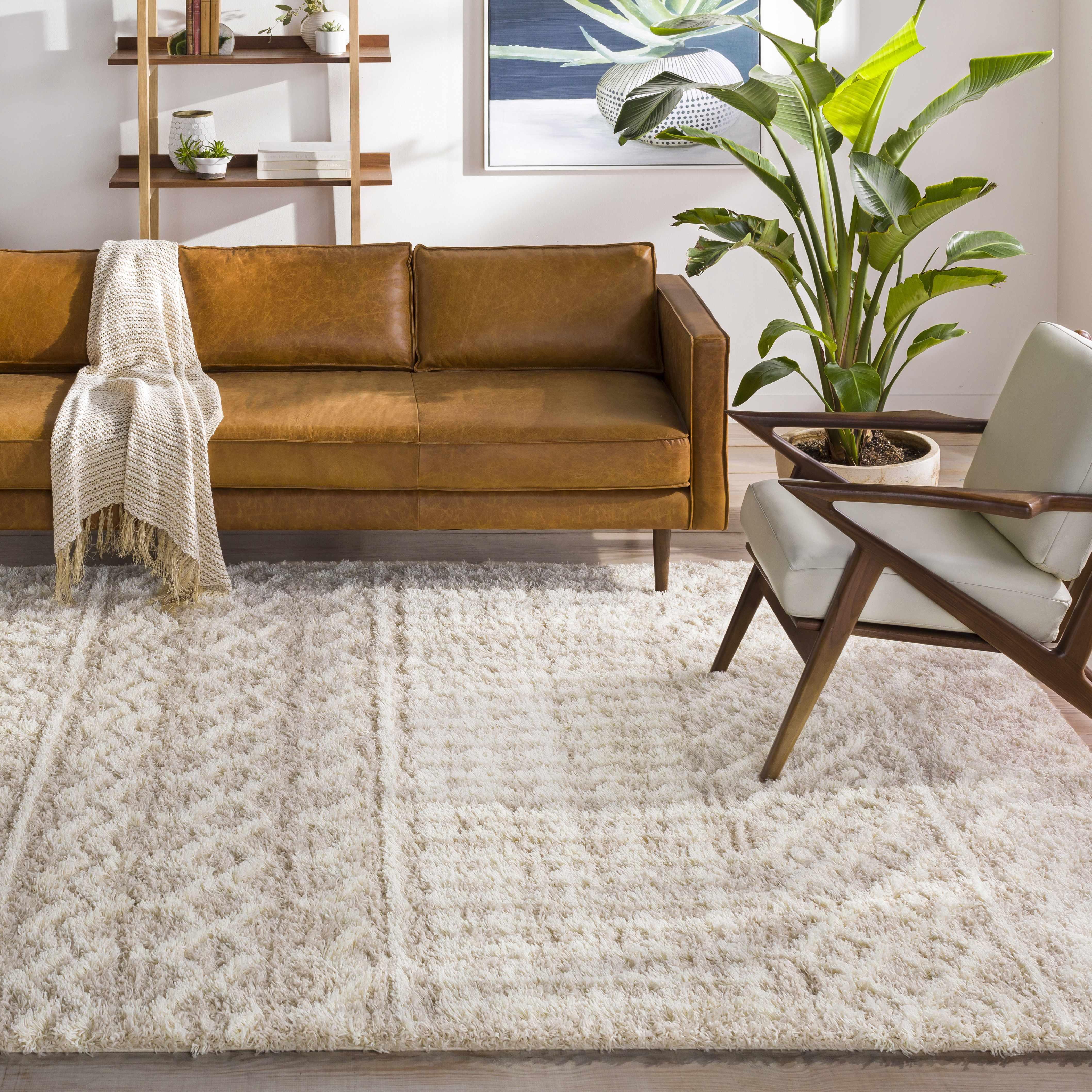 Prompton Cream Plush Area Rug