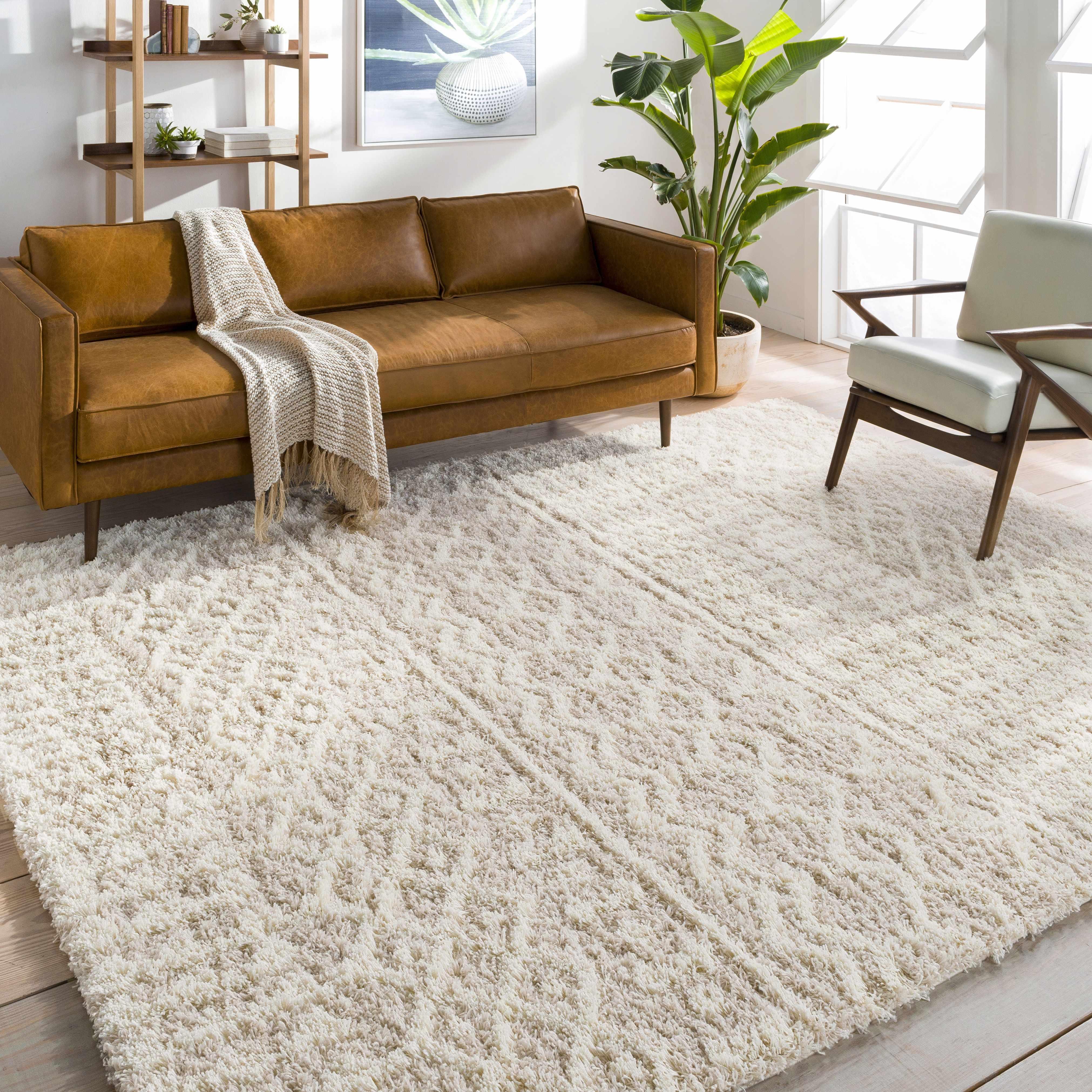 Prompton Cream Plush Area Rug