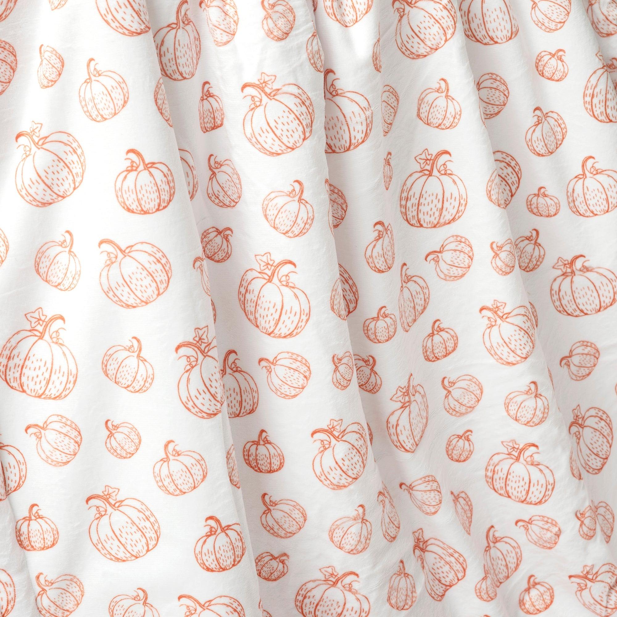 Pumpkin Drawing Sherpa Baby Blanket