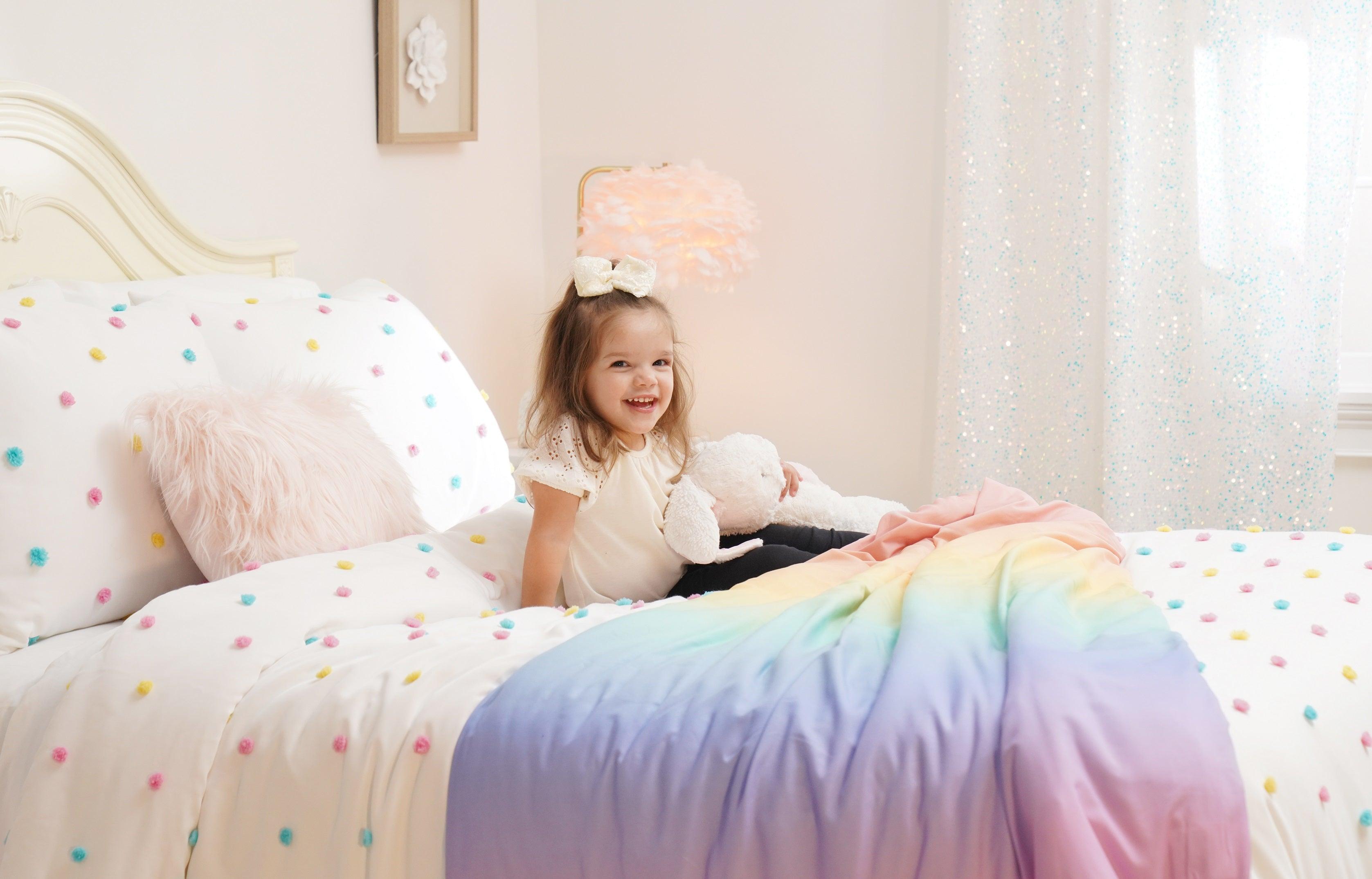 Qaanitha Rainbow Ombre 7-Pound Weighted Blanket Set