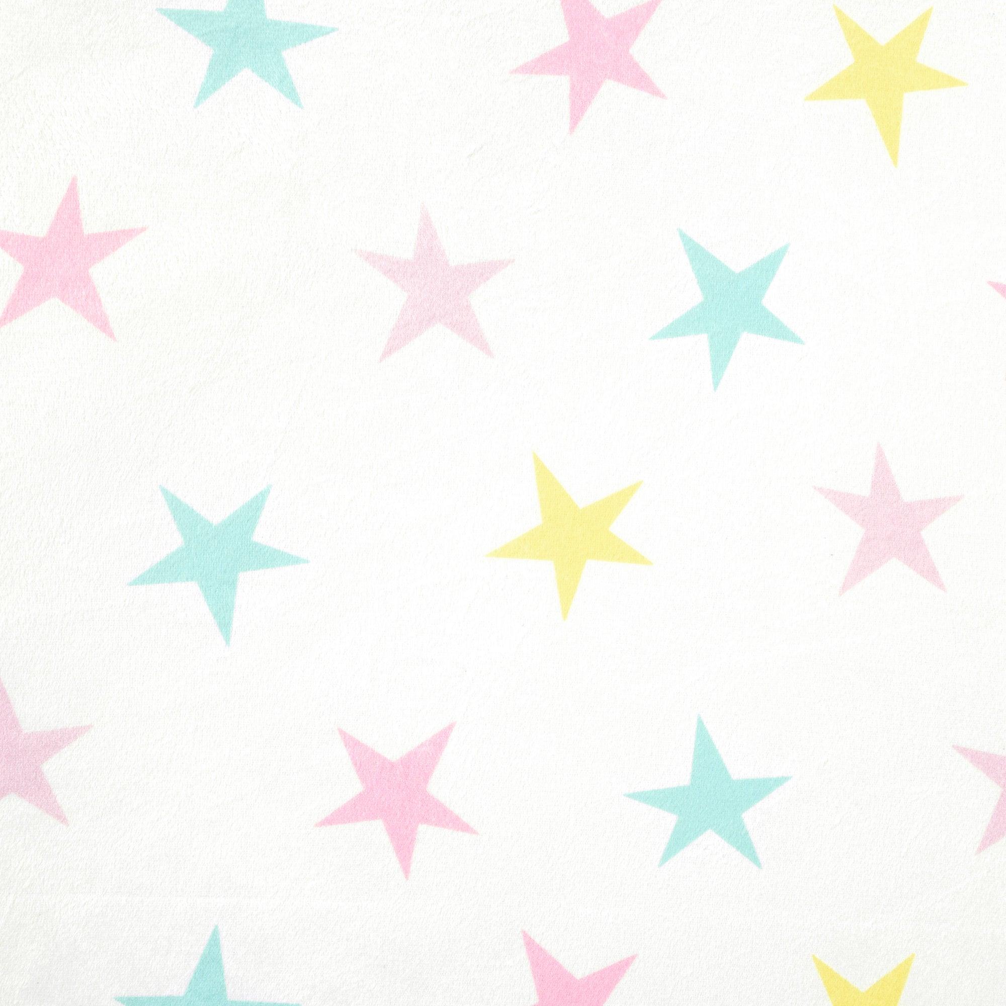 Rainbow All Over Stars Soft & Plush Fitted Crib Sheet