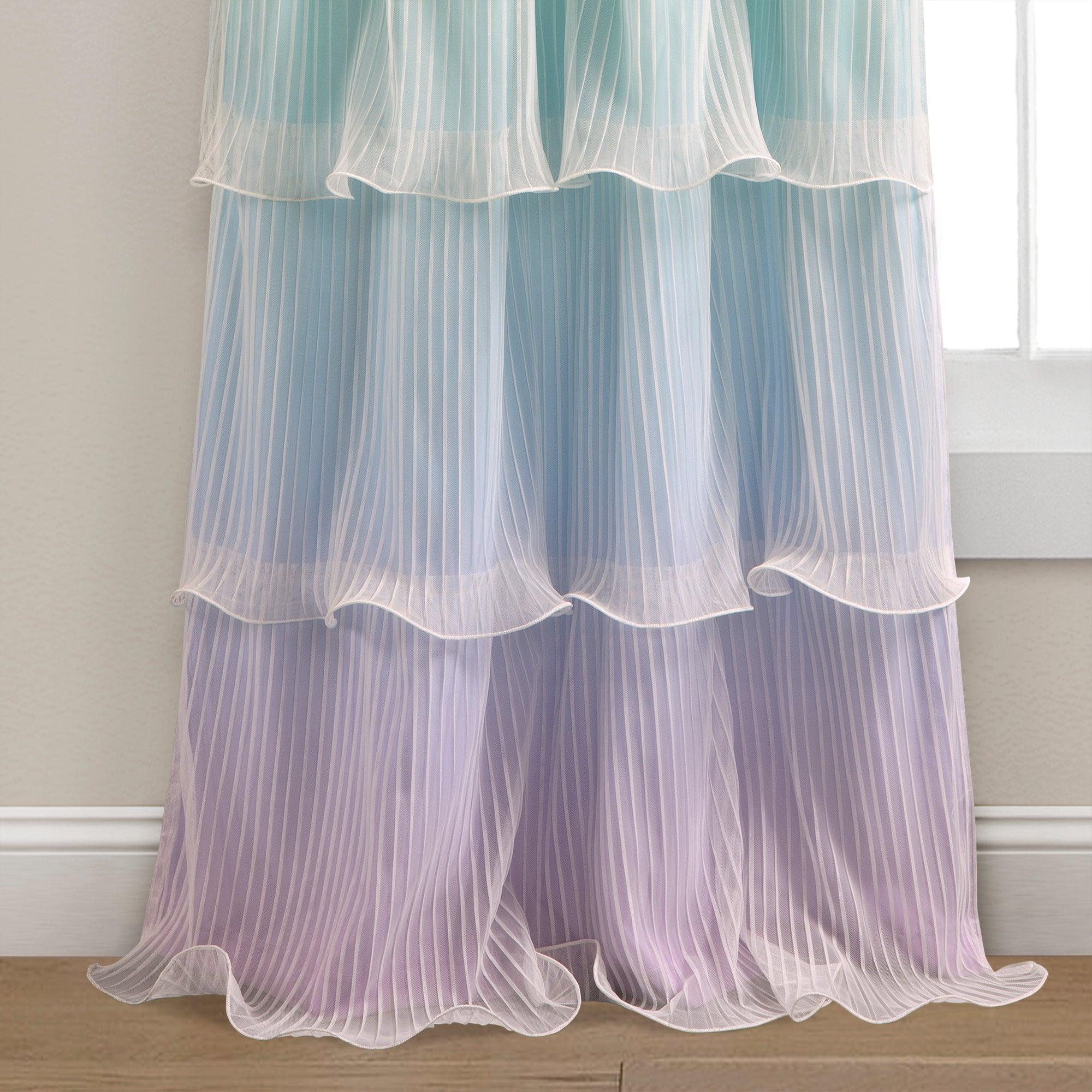 Rainbow Ombre Nerina Window Curtain Panel Set