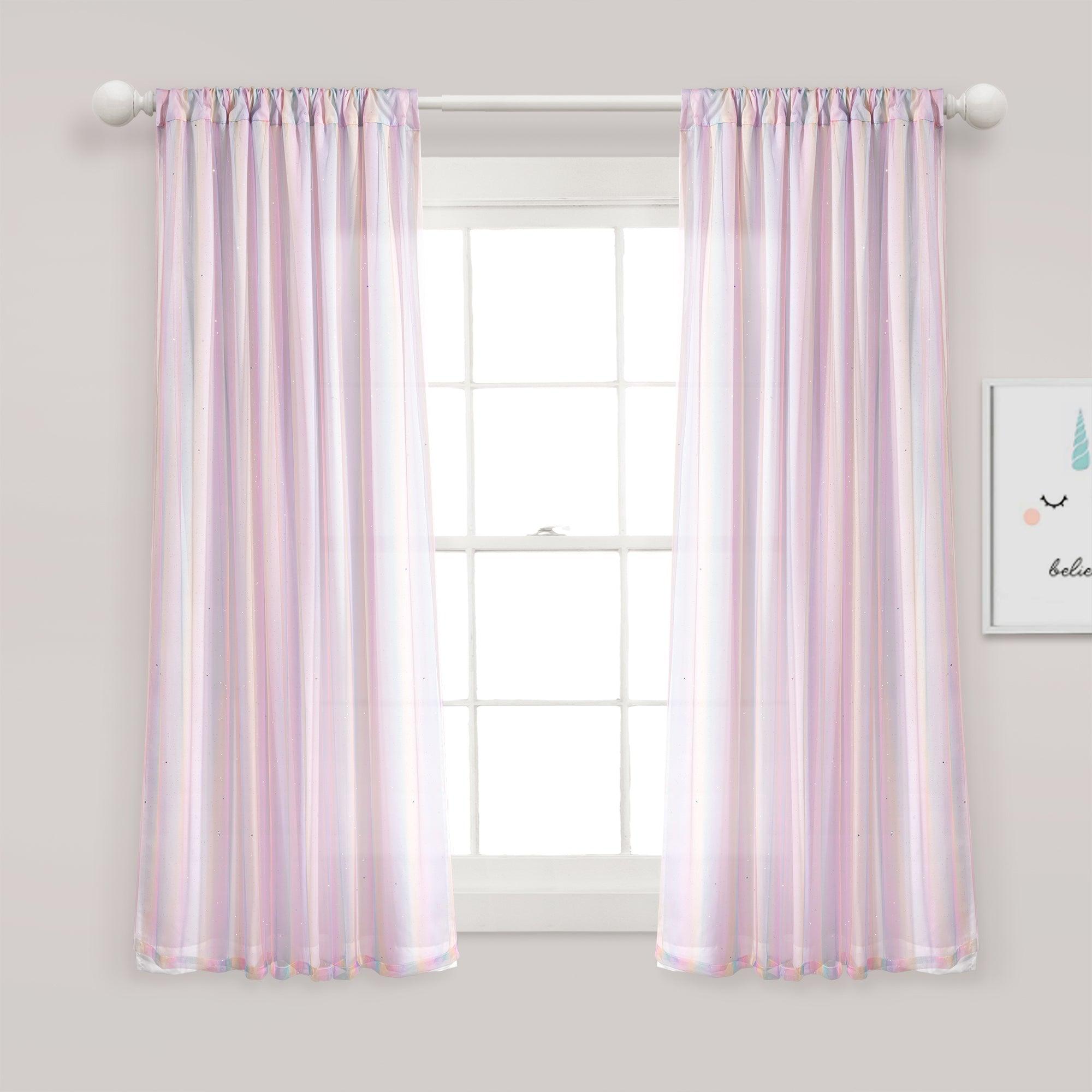 Rainbow Sheer With Lining Window Curtain Panel