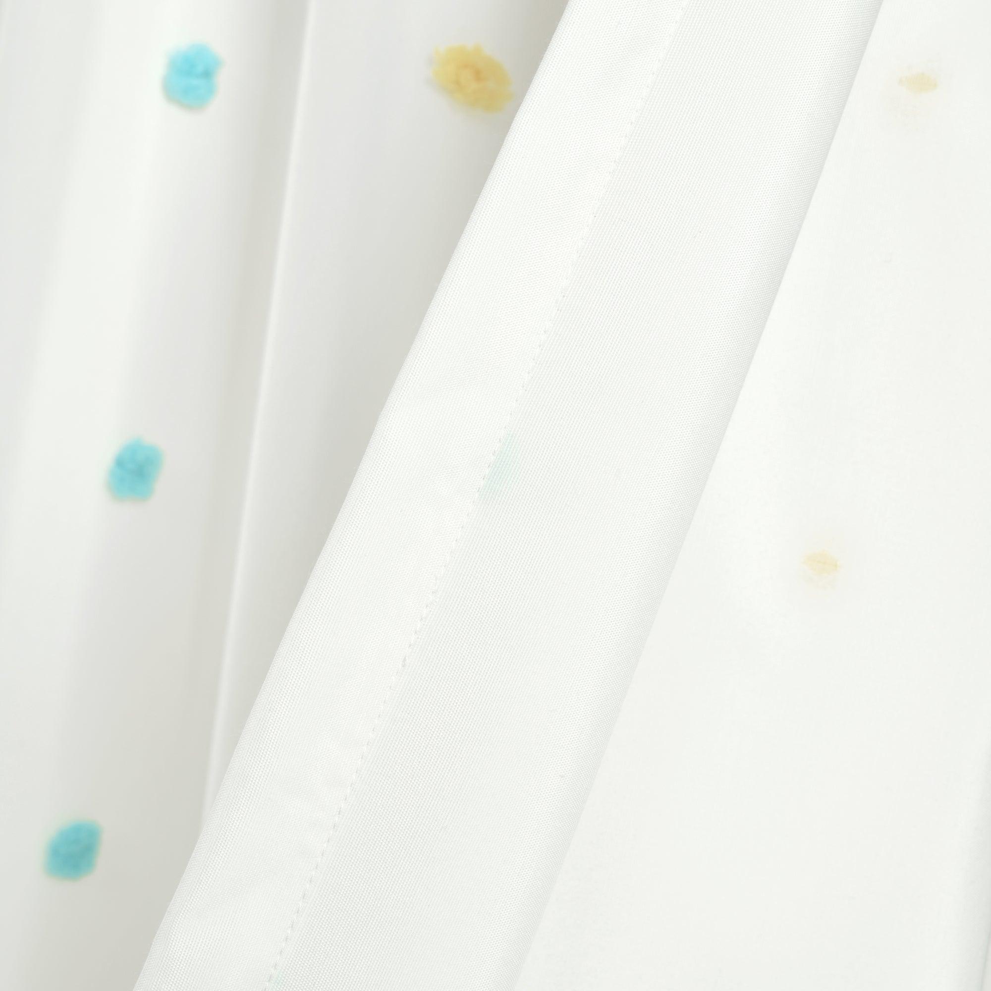 Rainbow Tufted Dot Window Curtain Panel