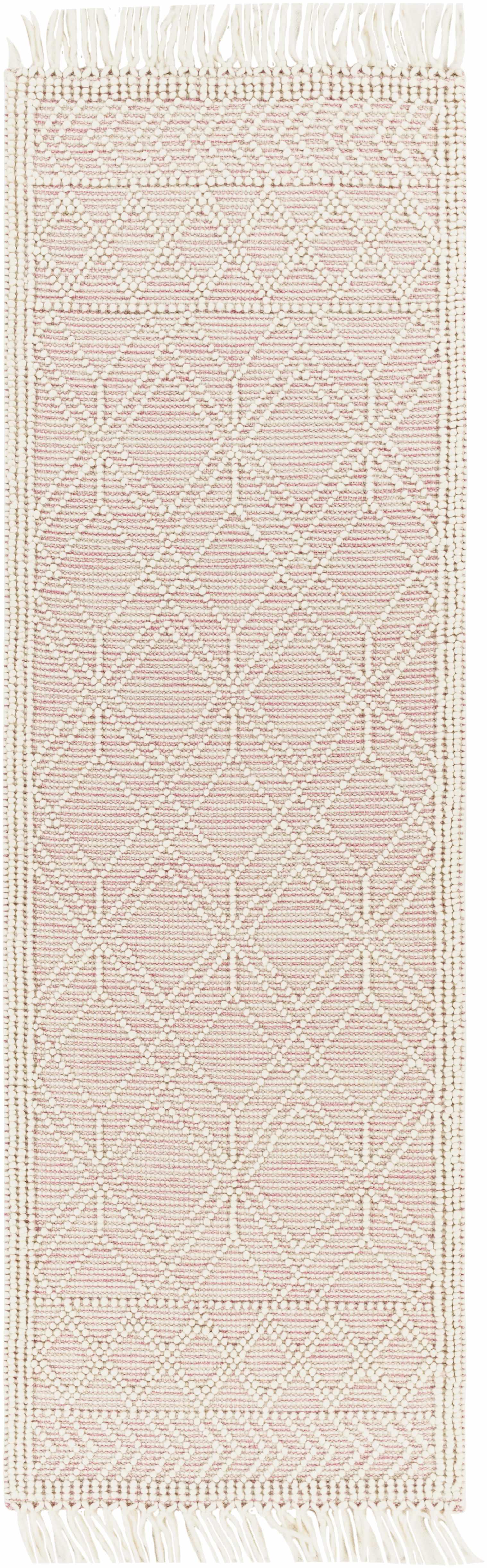 Ramsbury Pink Trellis Wool Rug