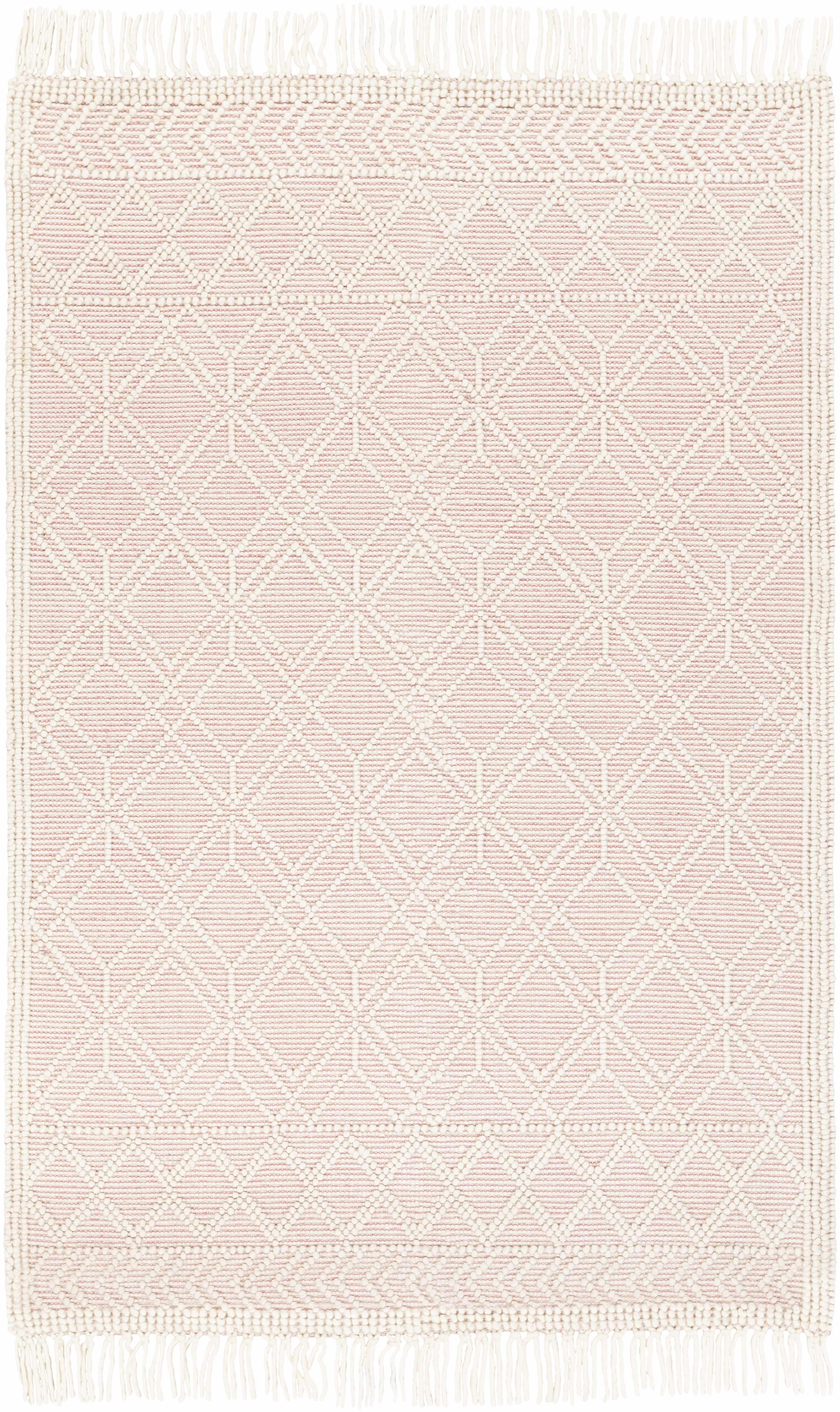 Ramsbury Pink Trellis Wool Rug