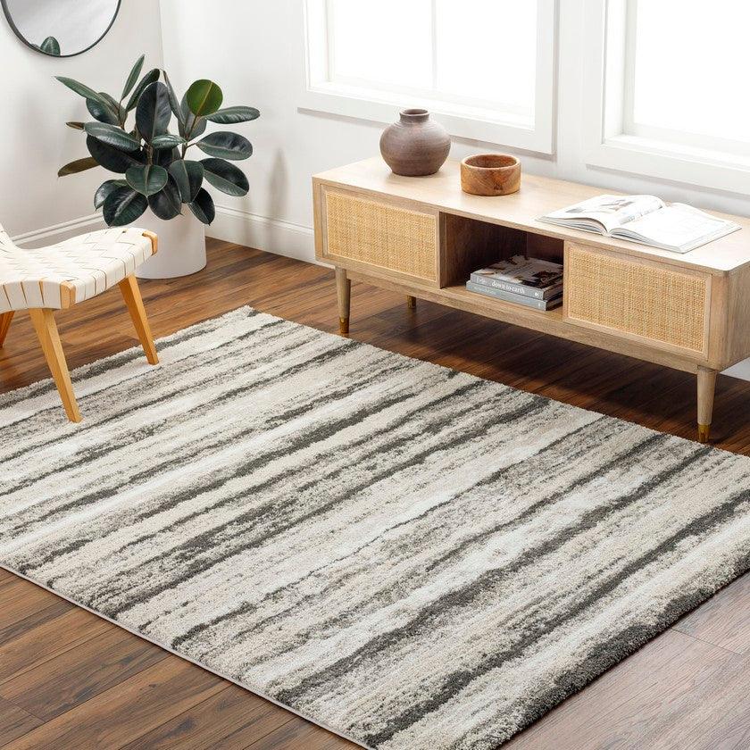 Rayshon Modern Black Area Rug