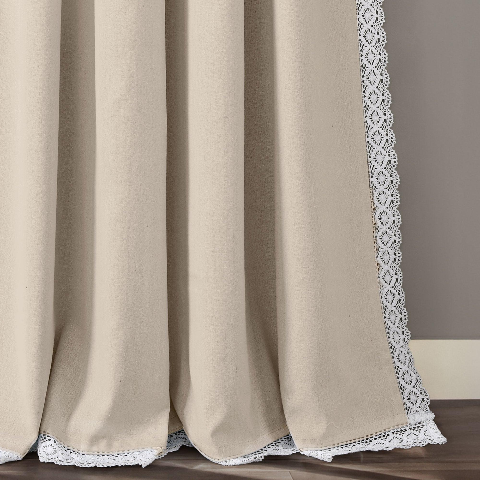 Rosalie Faux Linen Window Panel Set