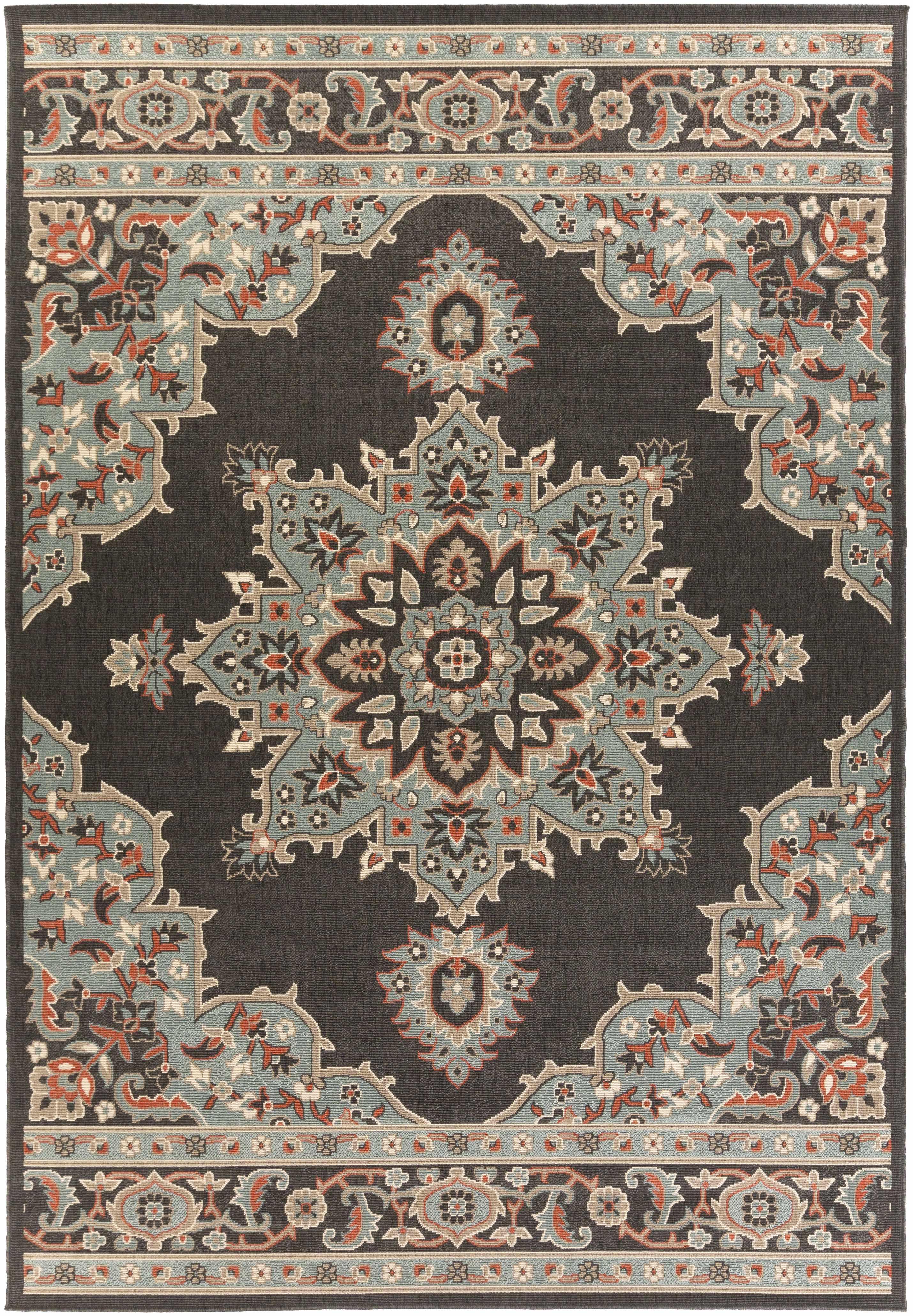 Roseglen Brown Medallion Area Rug