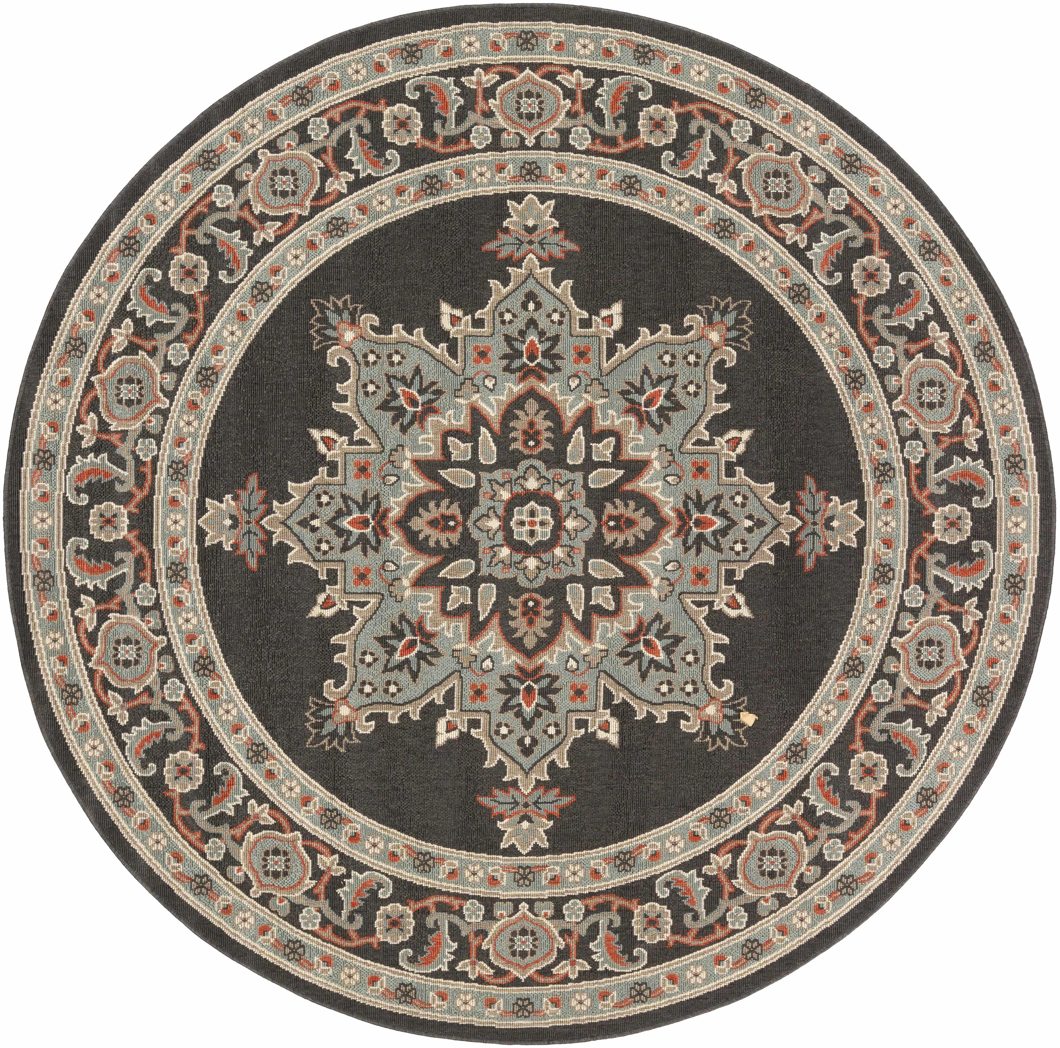 Roseglen Brown Medallion Area Rug