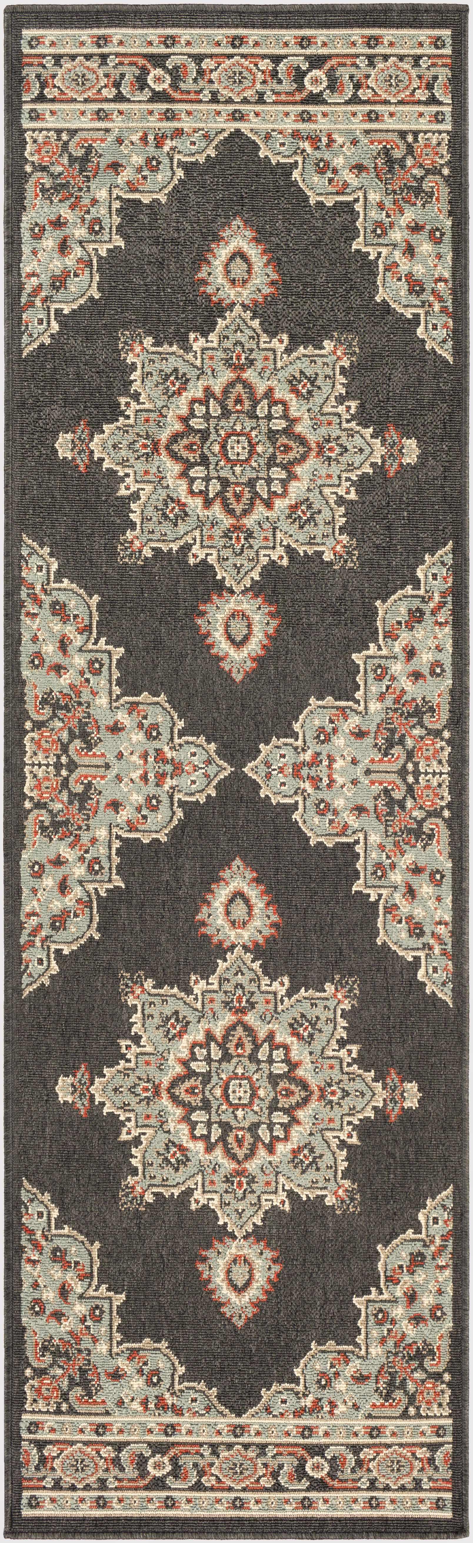 Roseglen Brown Medallion Area Rug