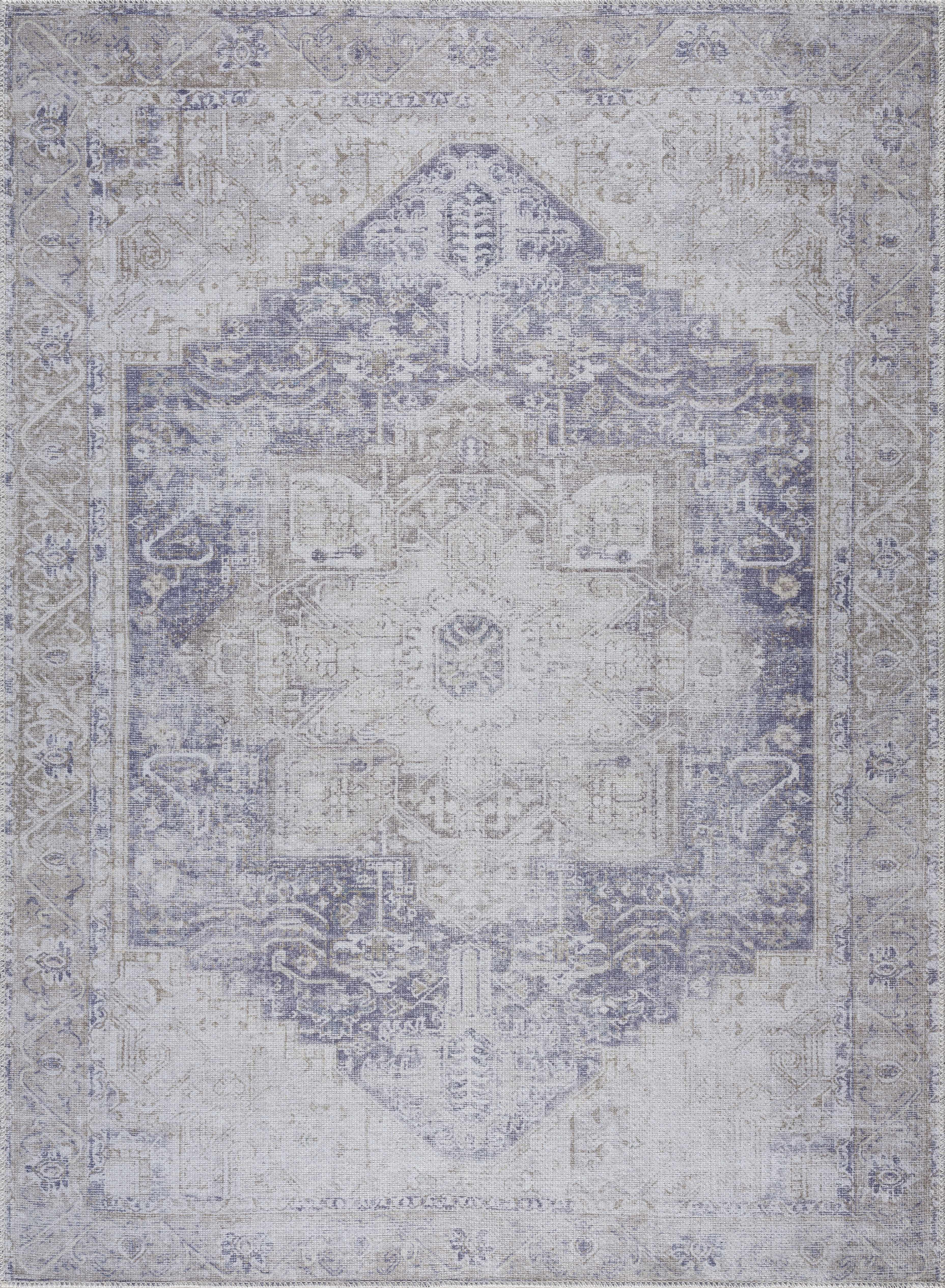 Rosman Olive Washable Area Rug