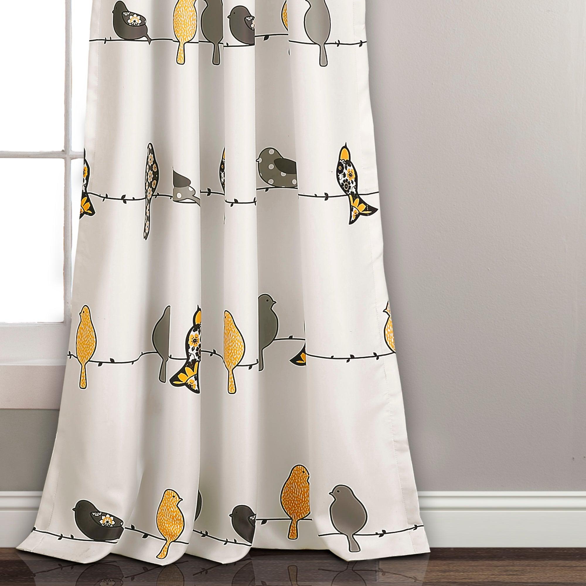 Rowley Birds Light Filtering Window Curtain Set