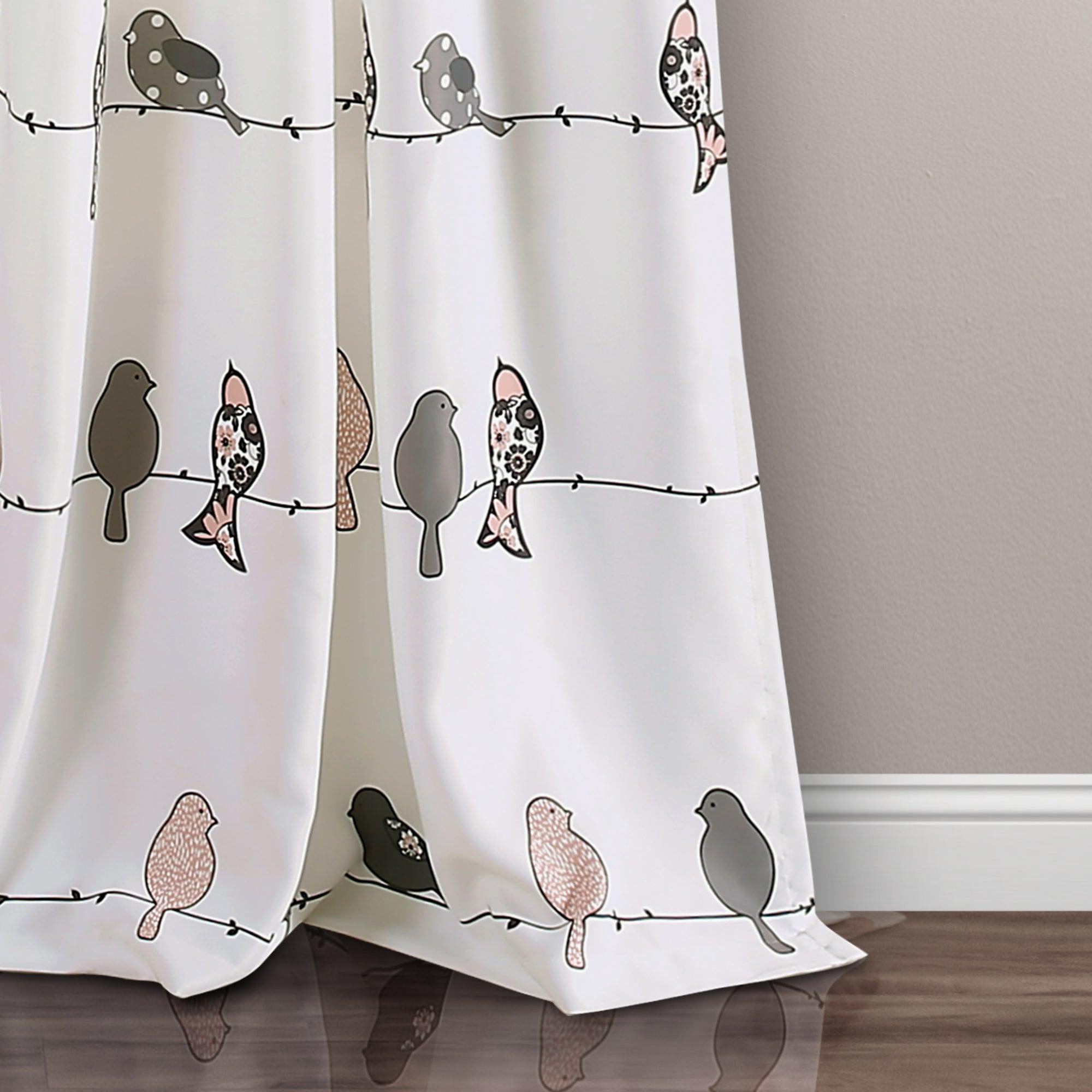 Rowley Birds Light Filtering Window Curtain Set