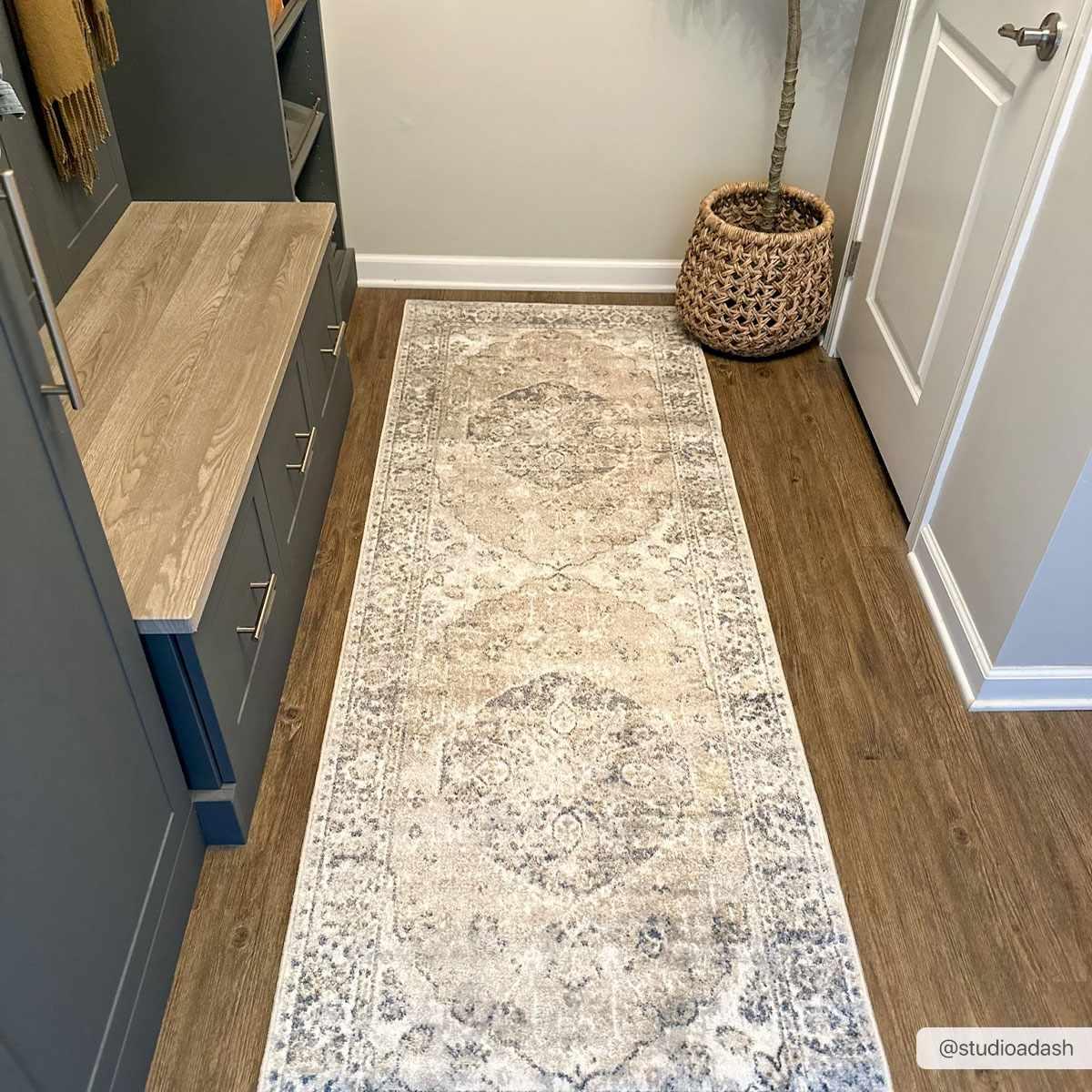 Rudo Beige Washable Area Rug