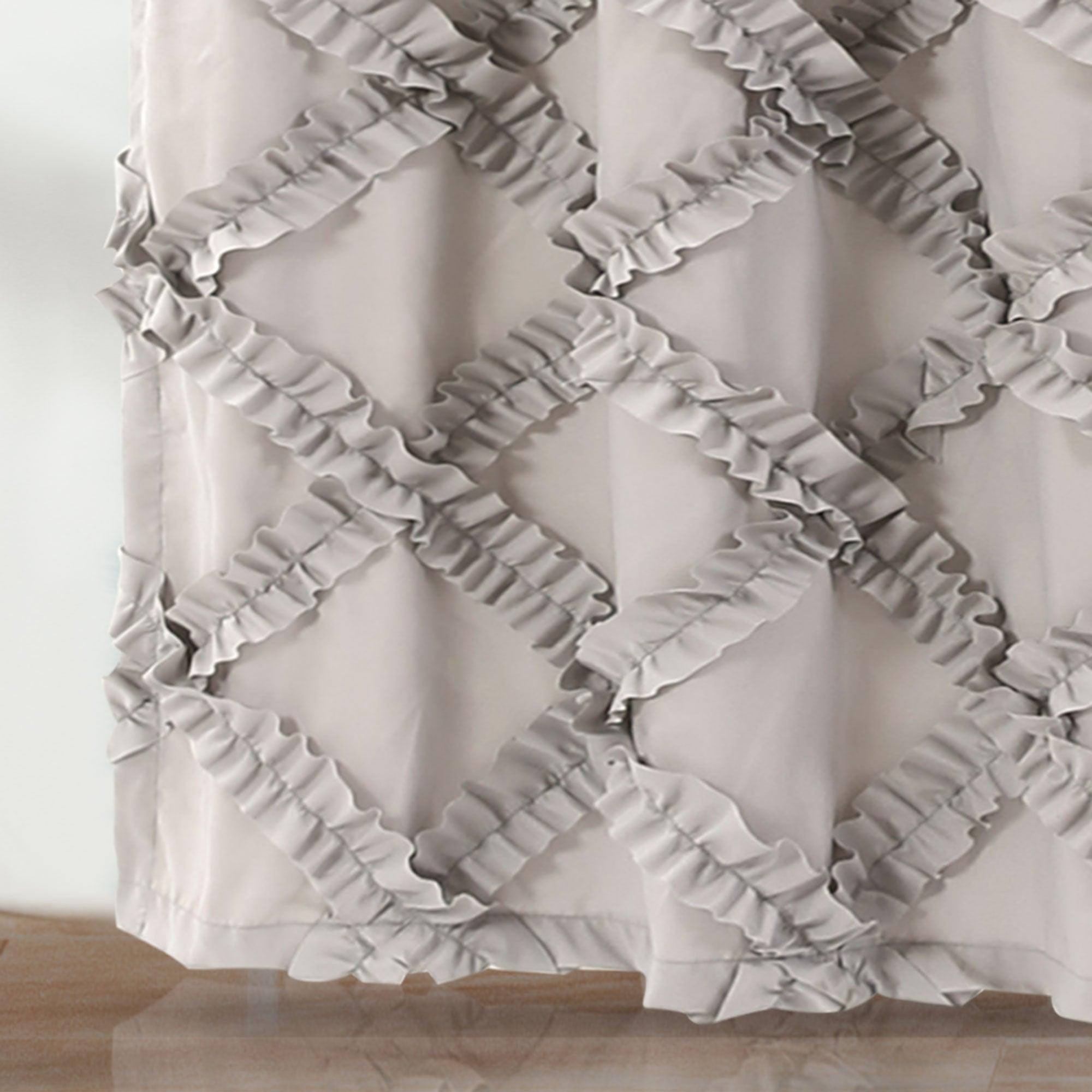 Ruffle Diamond Shower Curtain