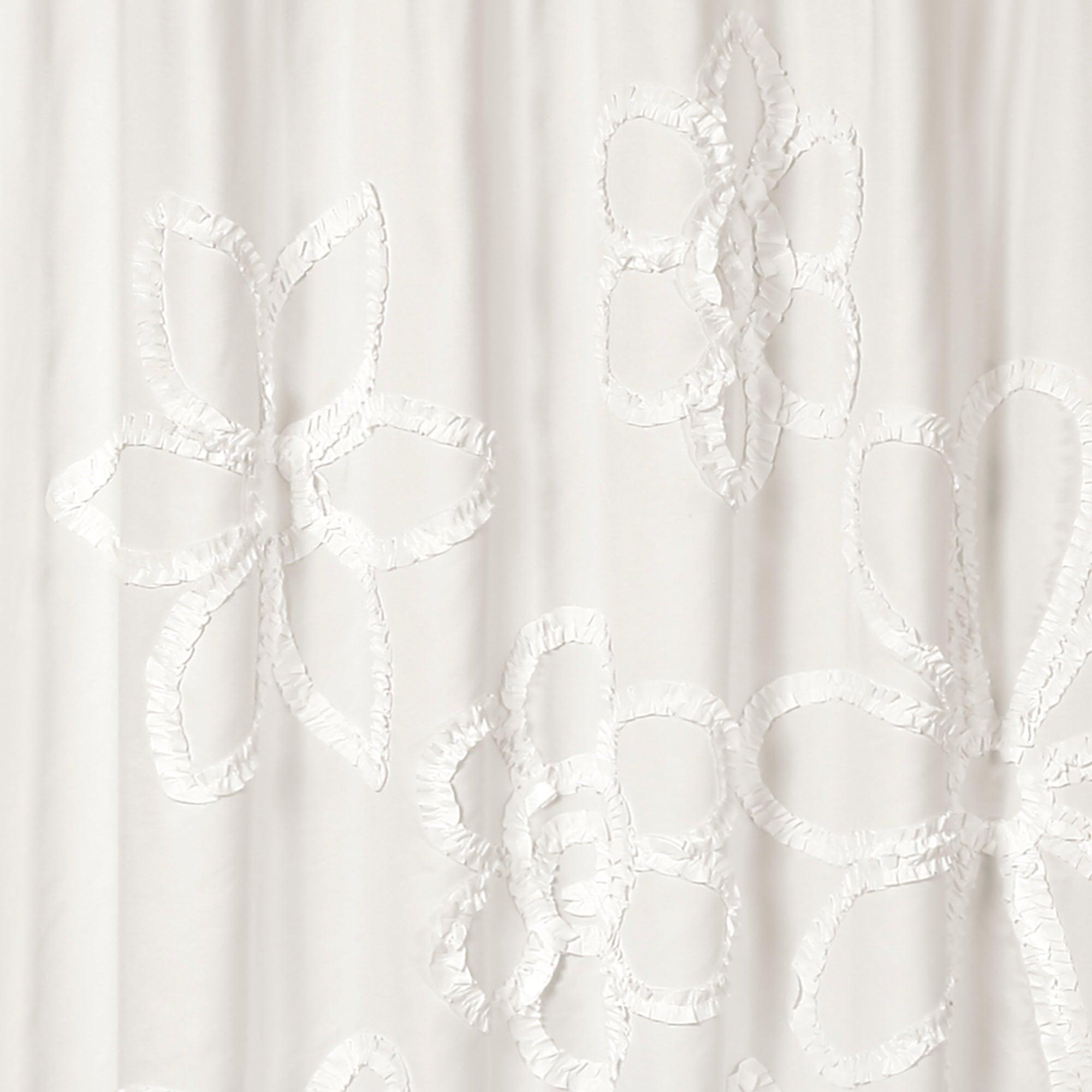 Ruffle Flower Shower Curtain