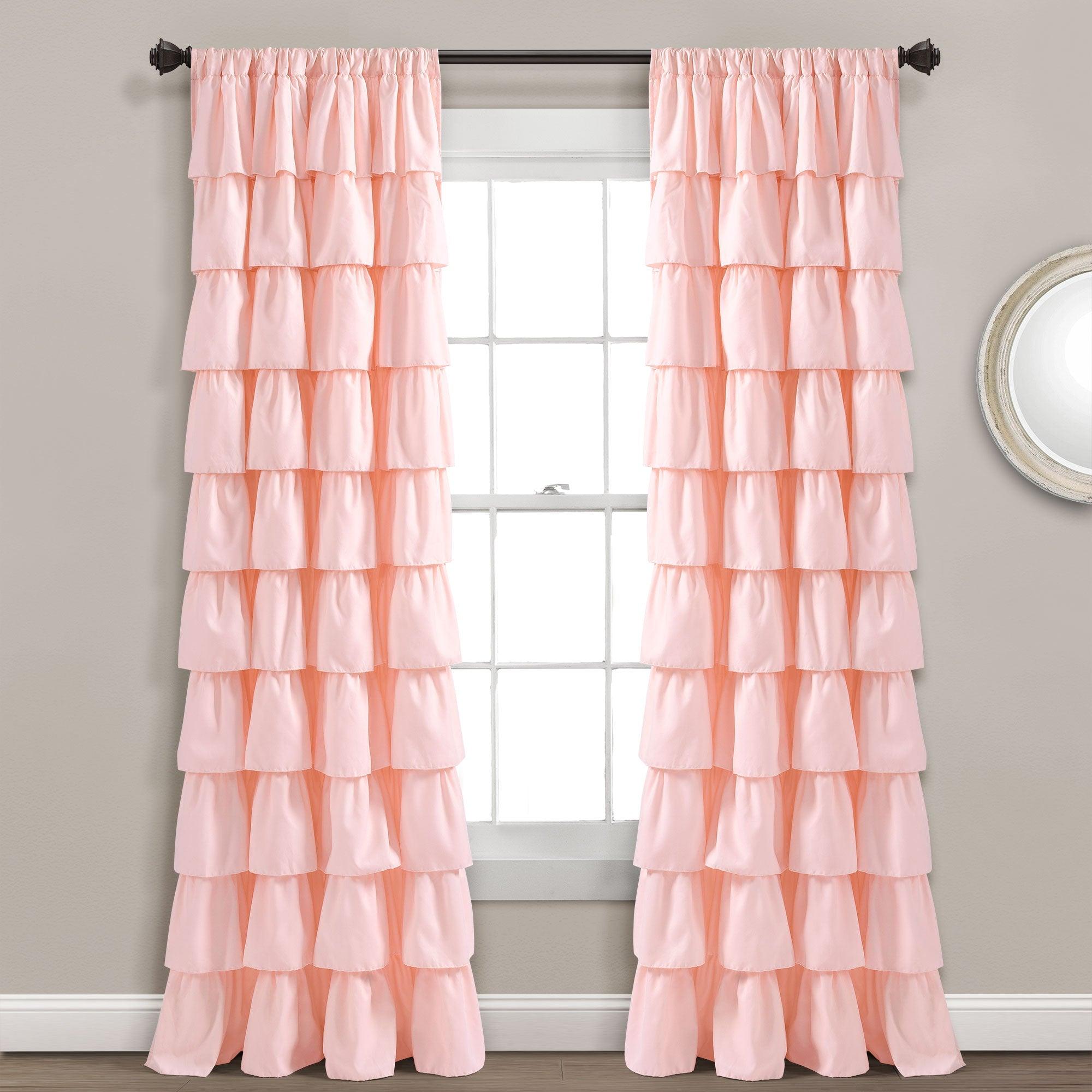 Ruffle Window Curtain Panel