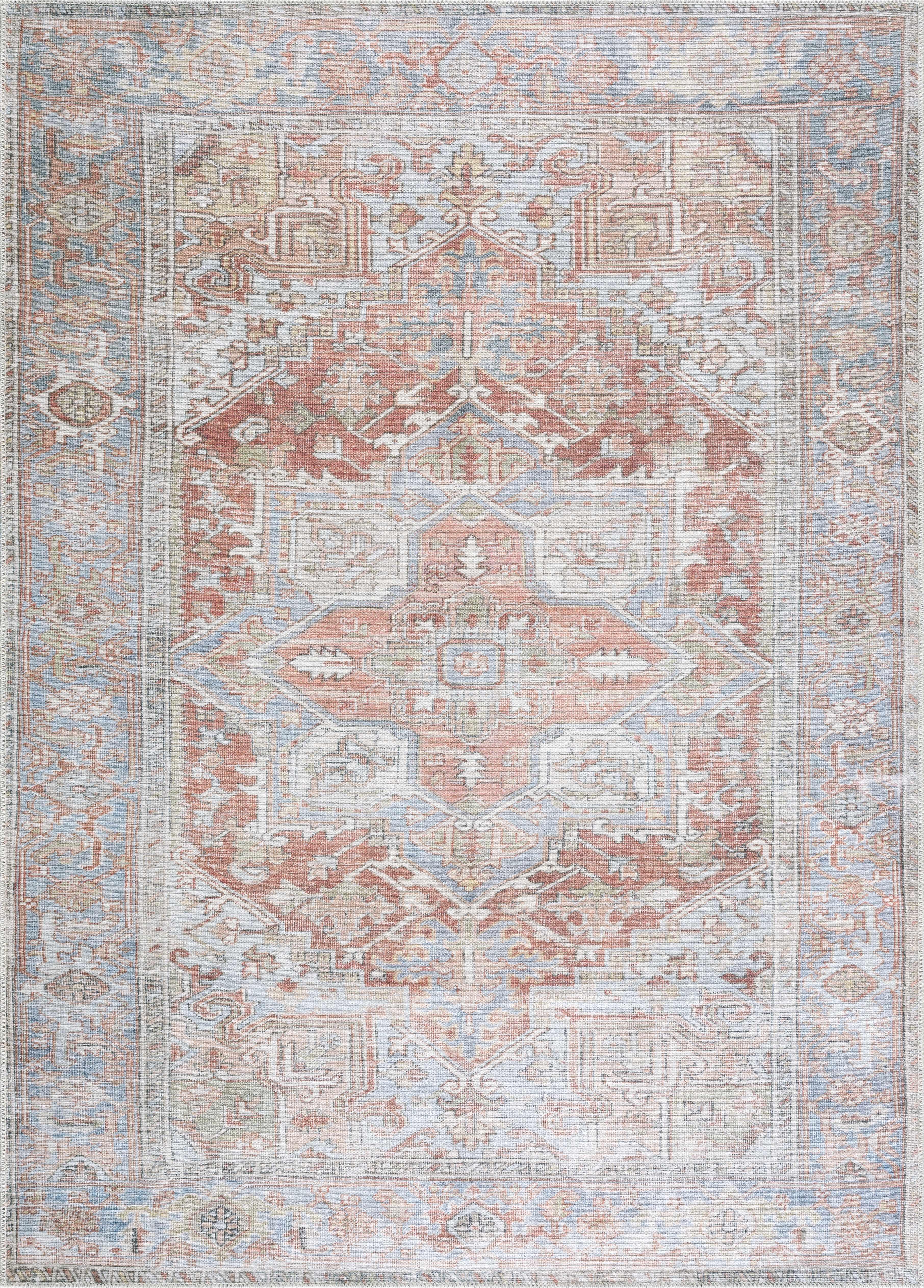 Rust Maayon Washable Rug