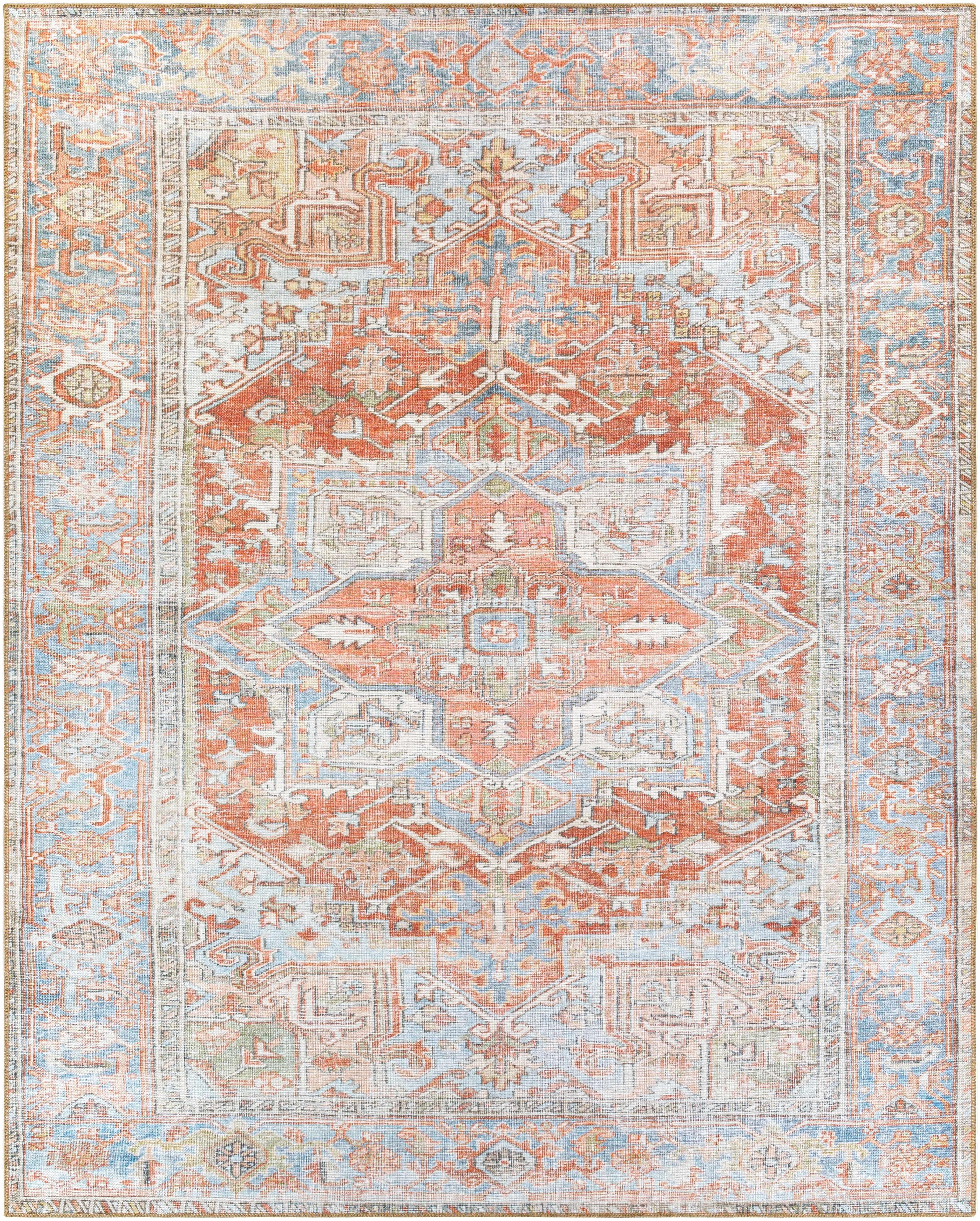 Rust Maayon Washable Rug