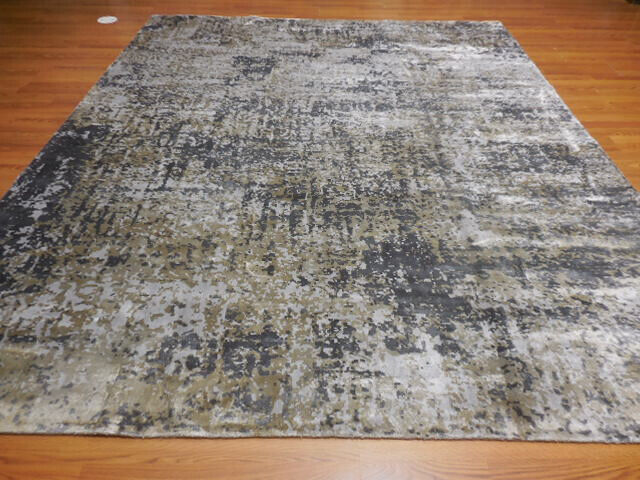 MODERN HAND MADE WOOL AND BAMBOO SILK AREA RUG 8'X10'