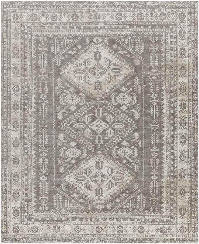 Salamonia Traditional Dark Brown Washable Area Rug