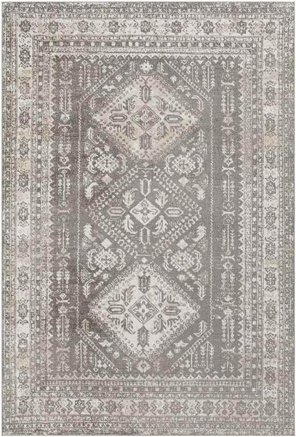 Salamonia Traditional Dark Brown Washable Area Rug