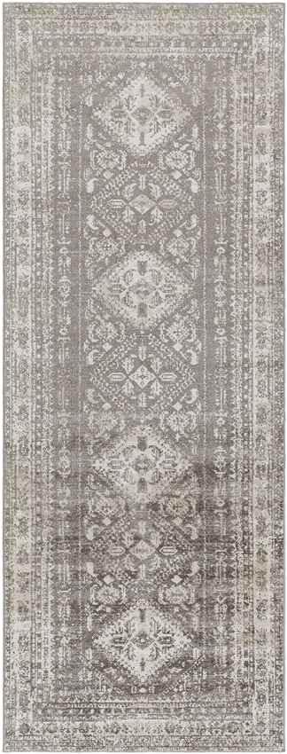 Salamonia Traditional Dark Brown Washable Area Rug