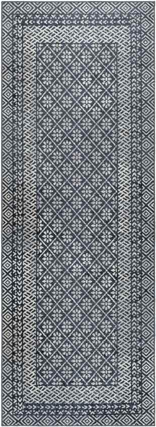 Schererville Traditional Ink Washable Area Rug