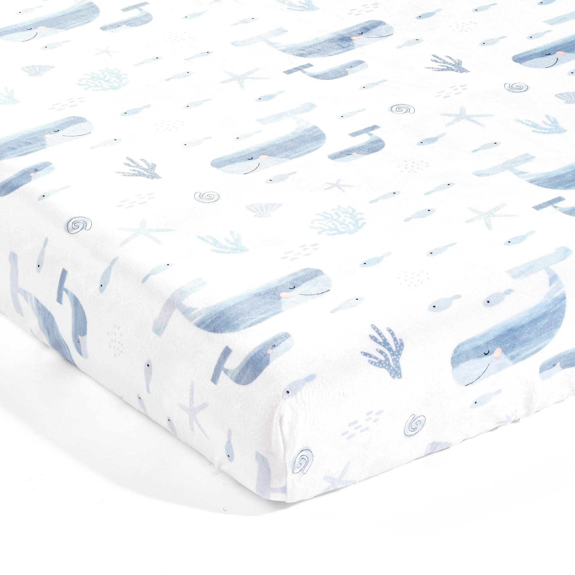 Seaside Soft & Plush Fitted Crib Sheet 2 Pack Set