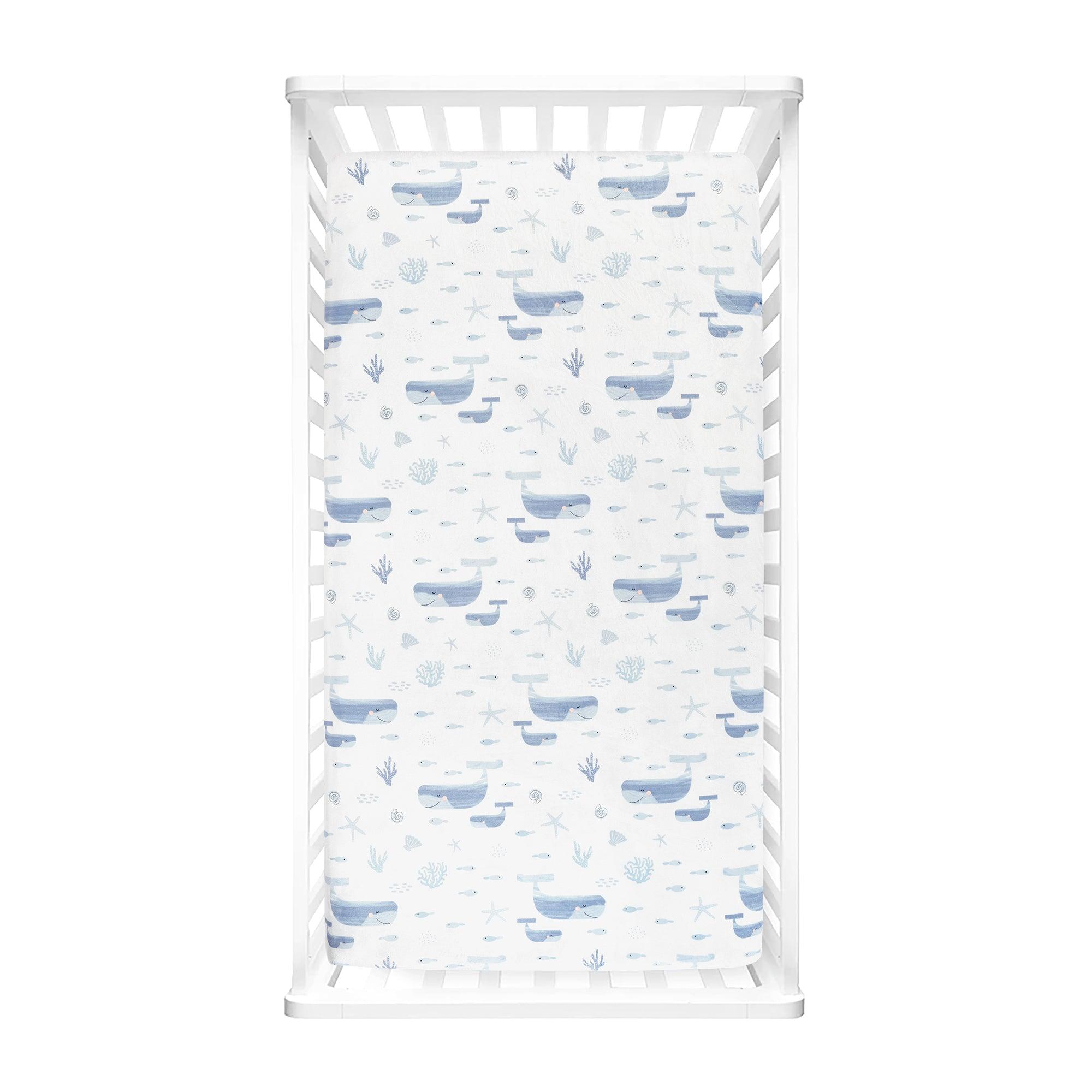 Seaside Soft & Plush Fitted Crib Sheet 2 Pack Set