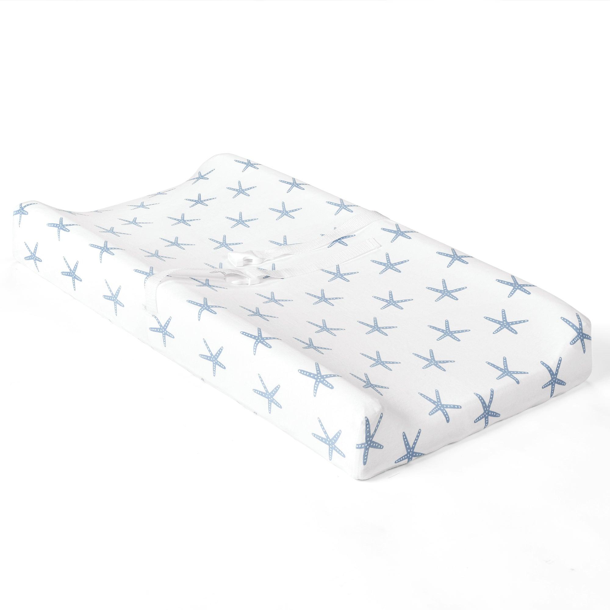 Seaside Starfish Organic Cotton Changing Pad Cover 2 Pack Set