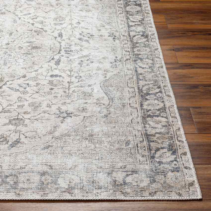 Sederick Traditional Ivory Washable Area Rug