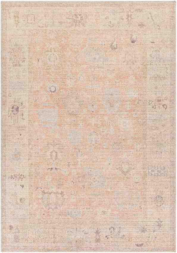 Shellina Traditional Dusty Pink Area Rug