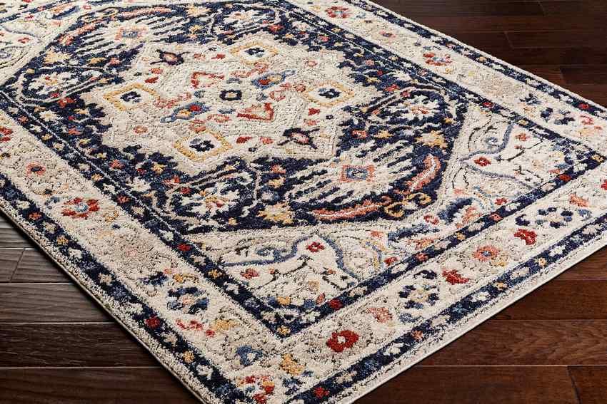 Shemica Traditional Cobalt Area Rug