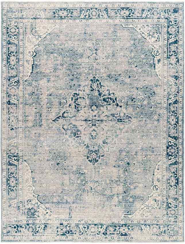 Shenna Traditional Teal Area Rug