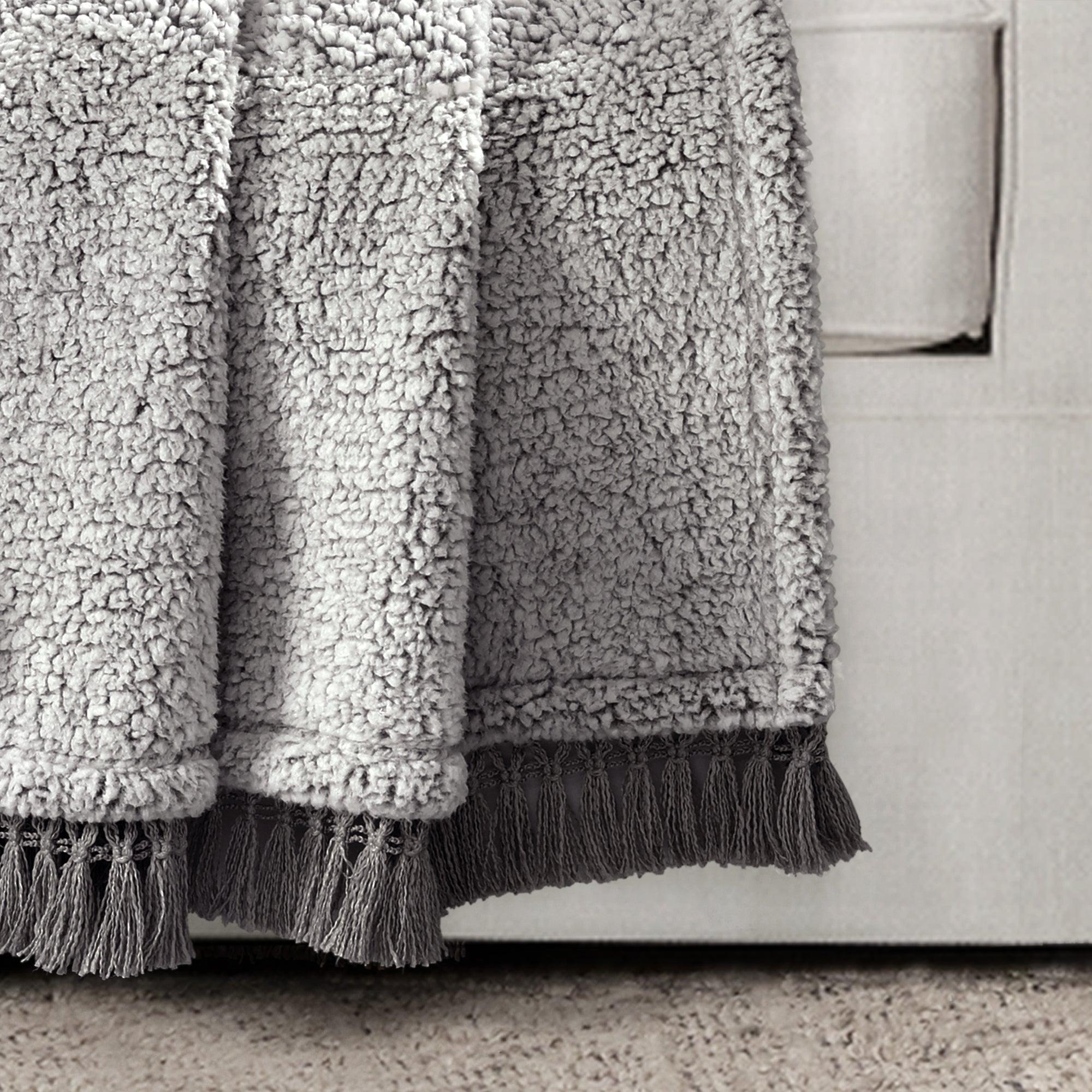 Sherpa Tassel Fringe Throw