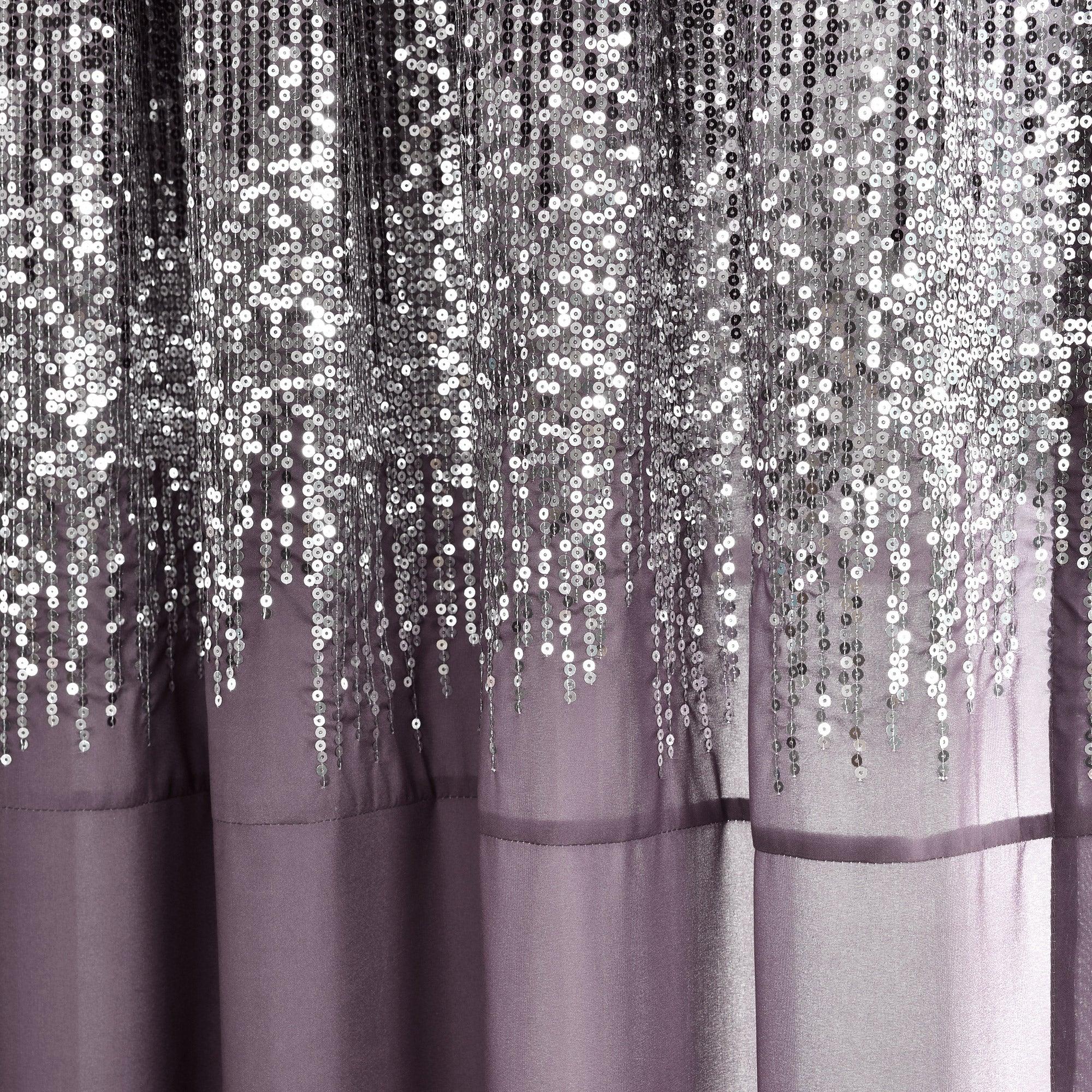 Shimmer Sequins Window Curtain Panel Set