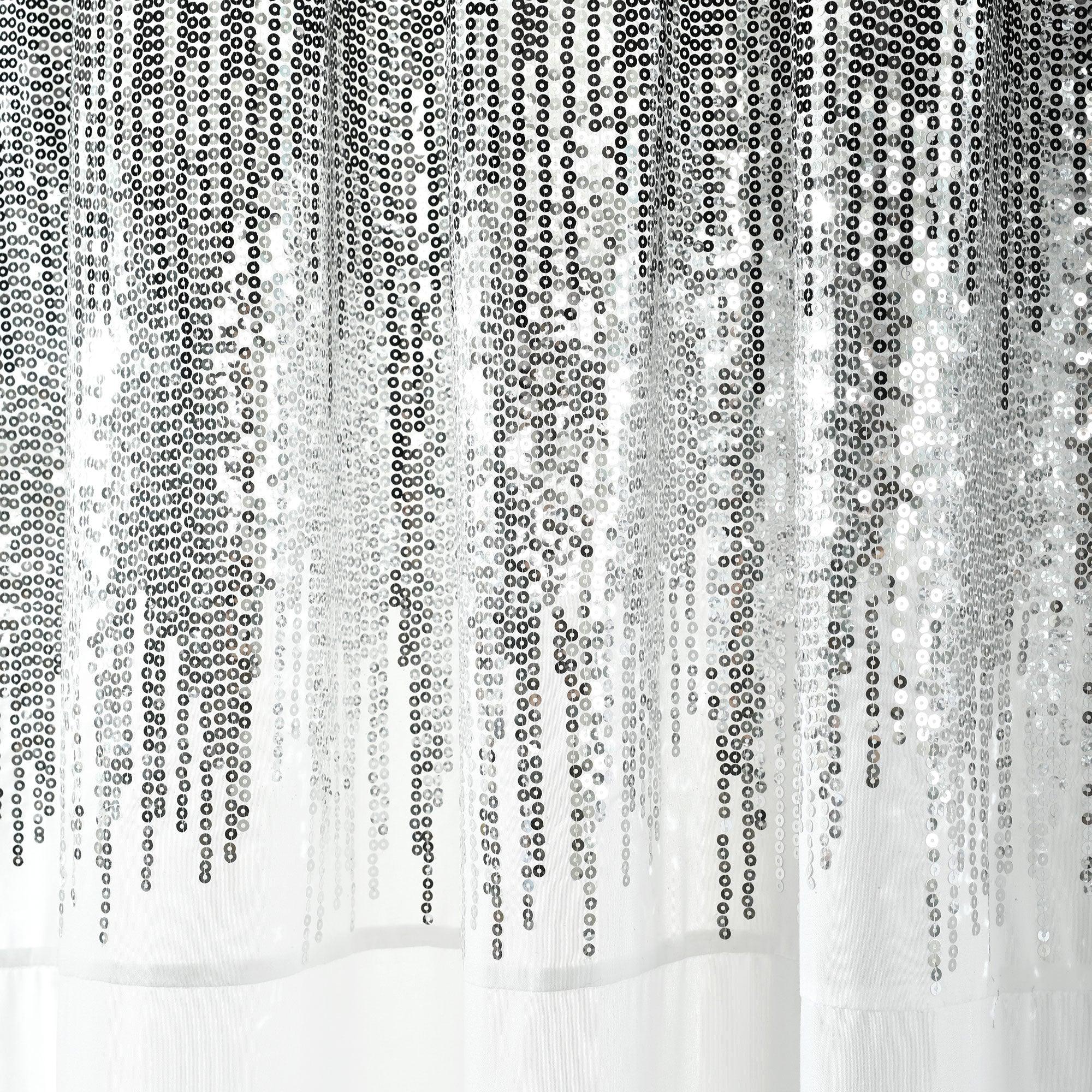 Shimmer Sequins Window Curtain Panel Set