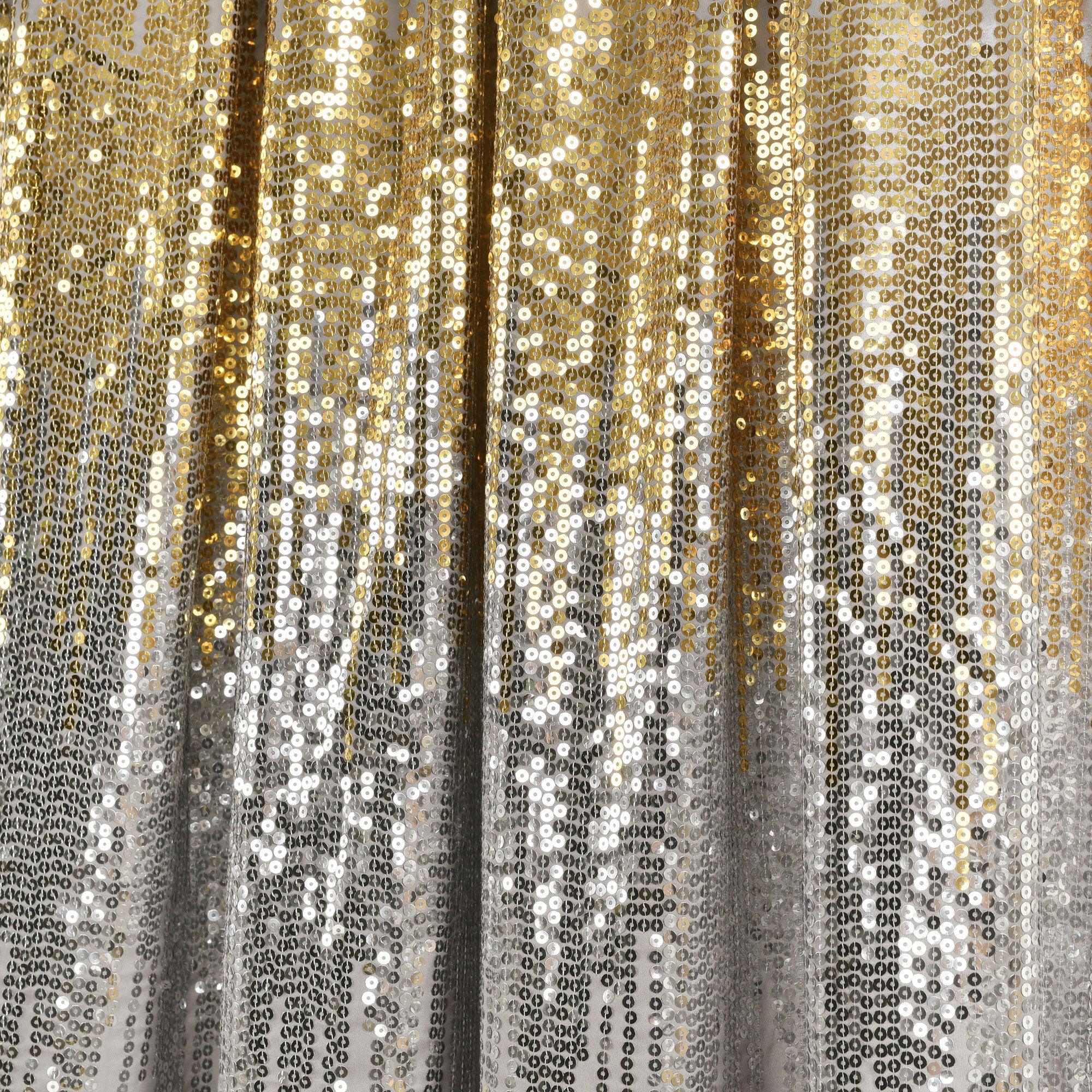 Shimmer Sequins Window Curtain Panel Set