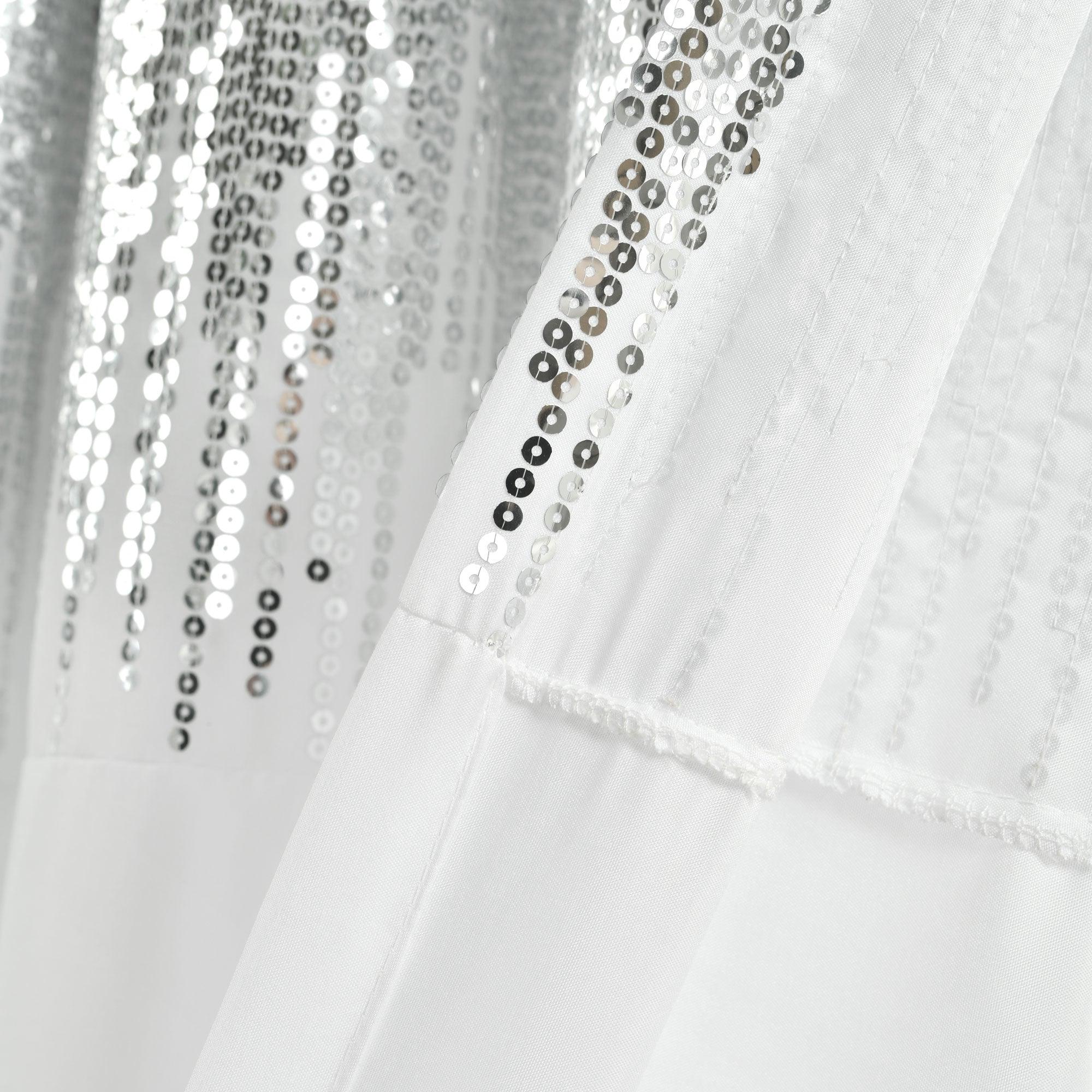 Shimmer Sequins Window Curtain Panel Set