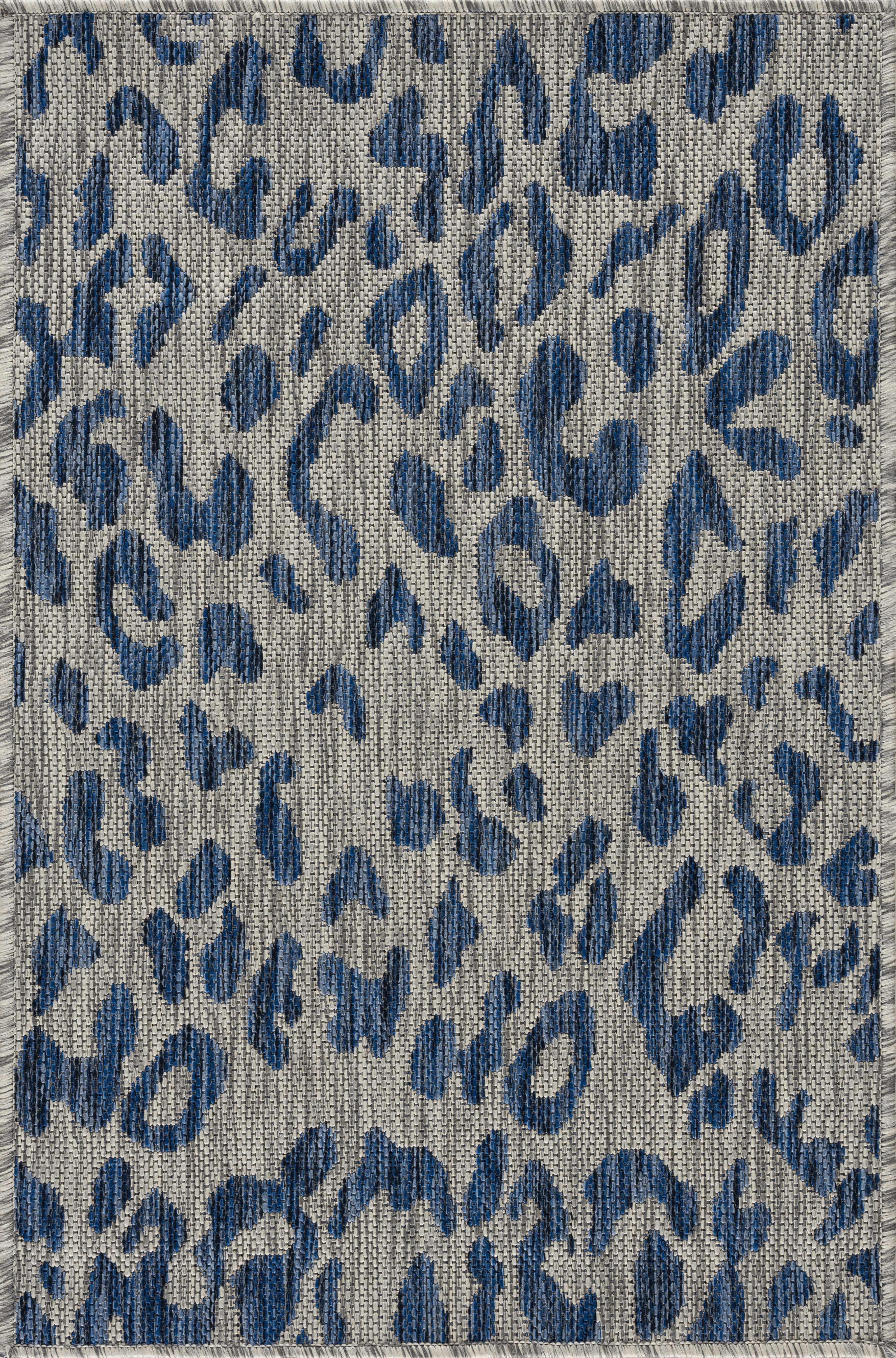 Skipsea Blue Leopard Performance Rug