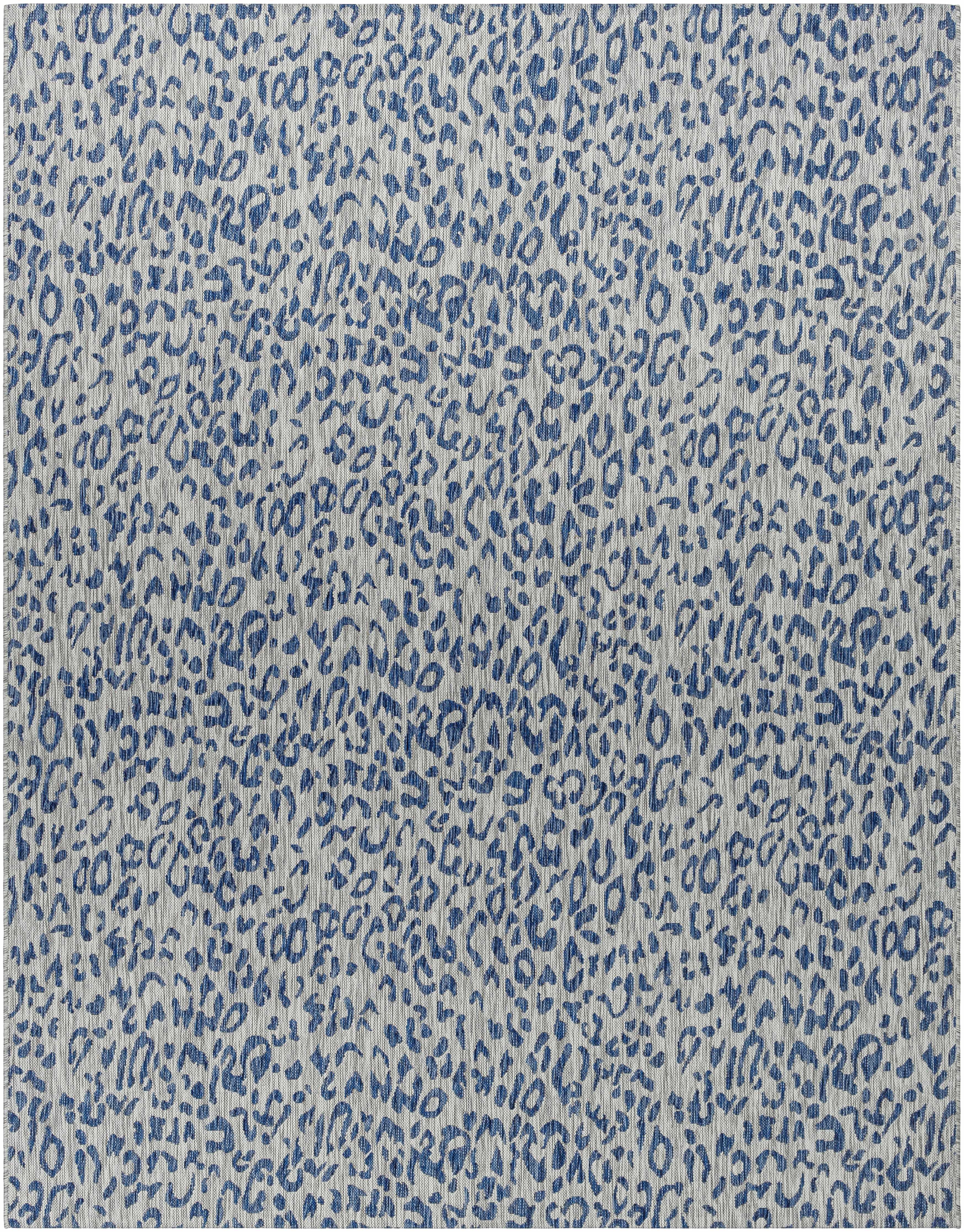 Skipsea Blue Leopard Performance Rug