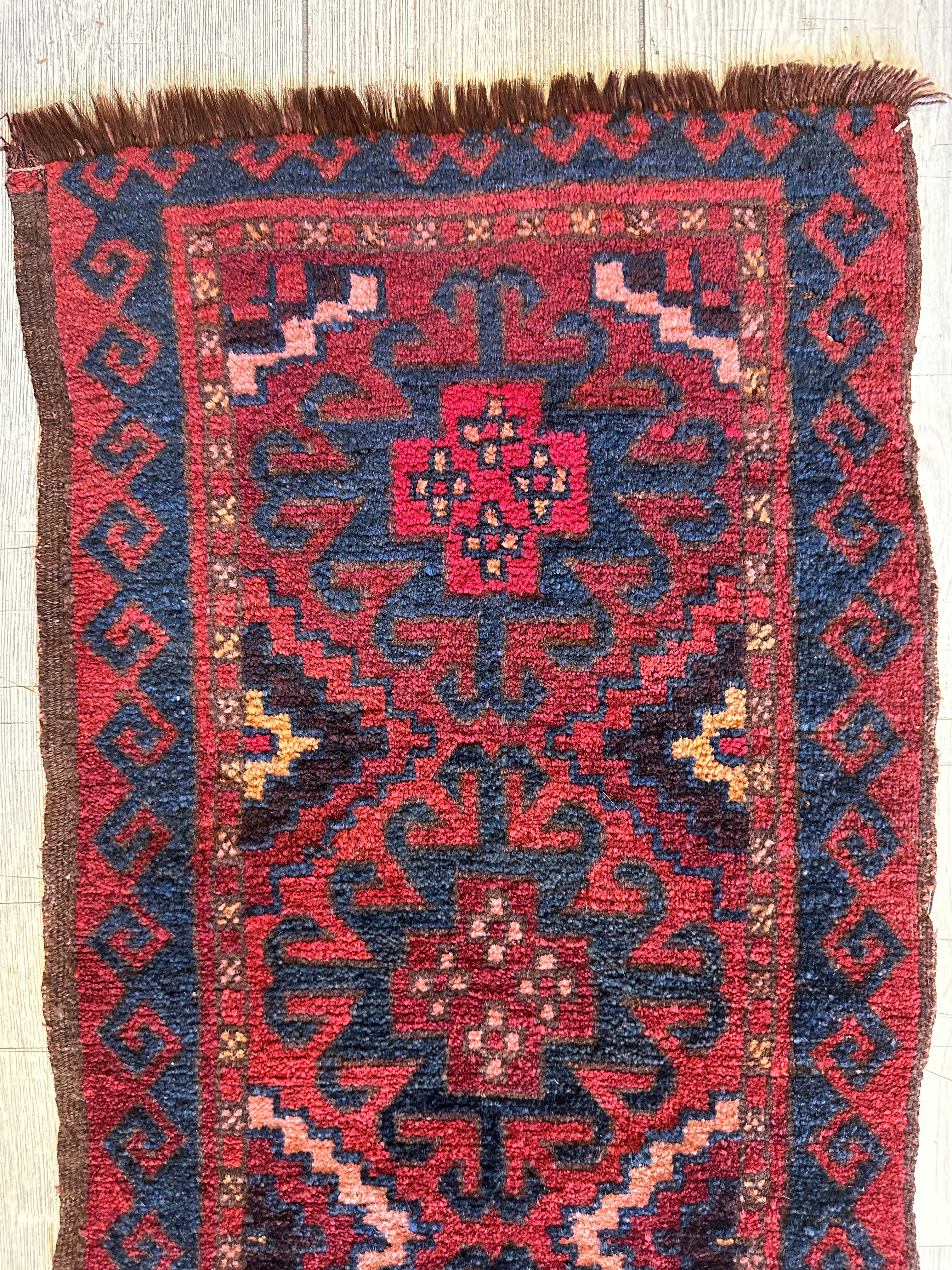 Small Vintage Tribal Baluch Rug - 18" X 36"