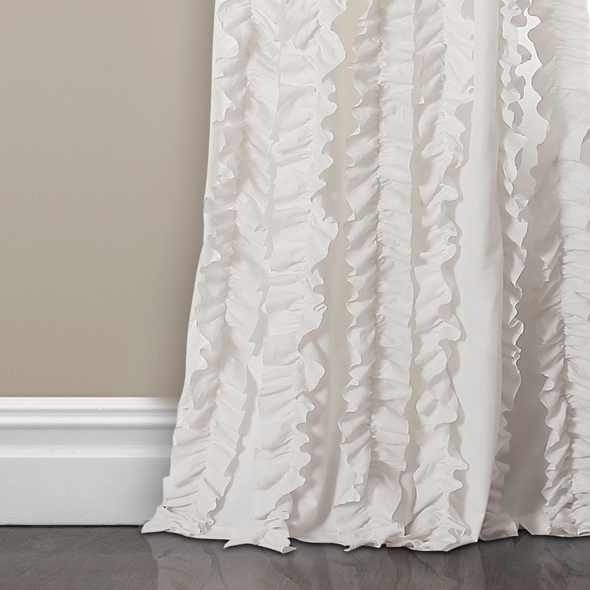 Sophia Ruffle Window Curtain Panel Set