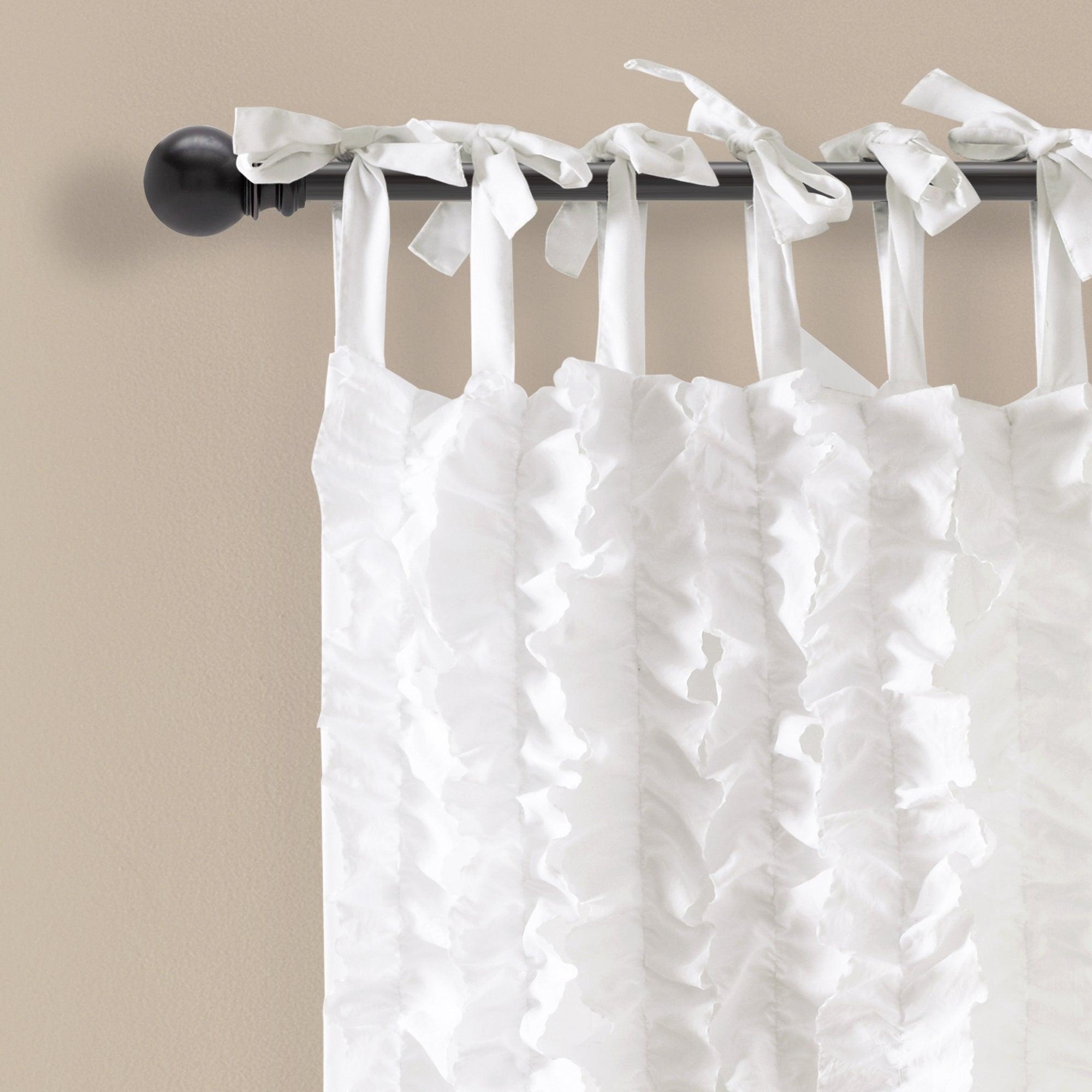 Sophia Ruffle Window Curtain Panel Set