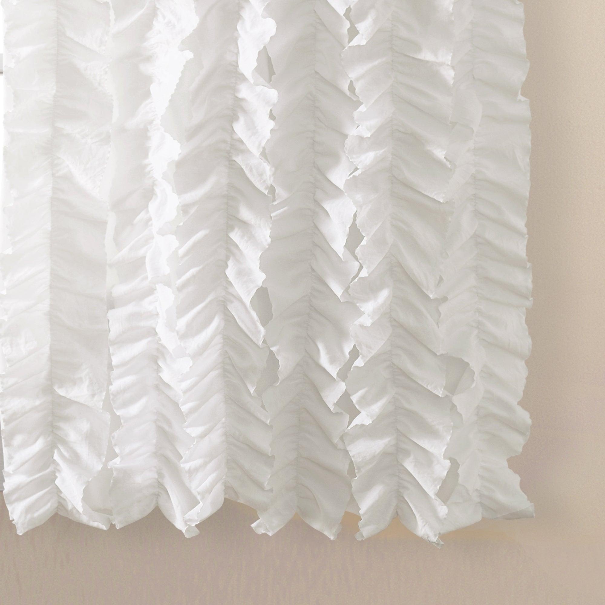 Sophia Ruffle Window Curtain Panel Set