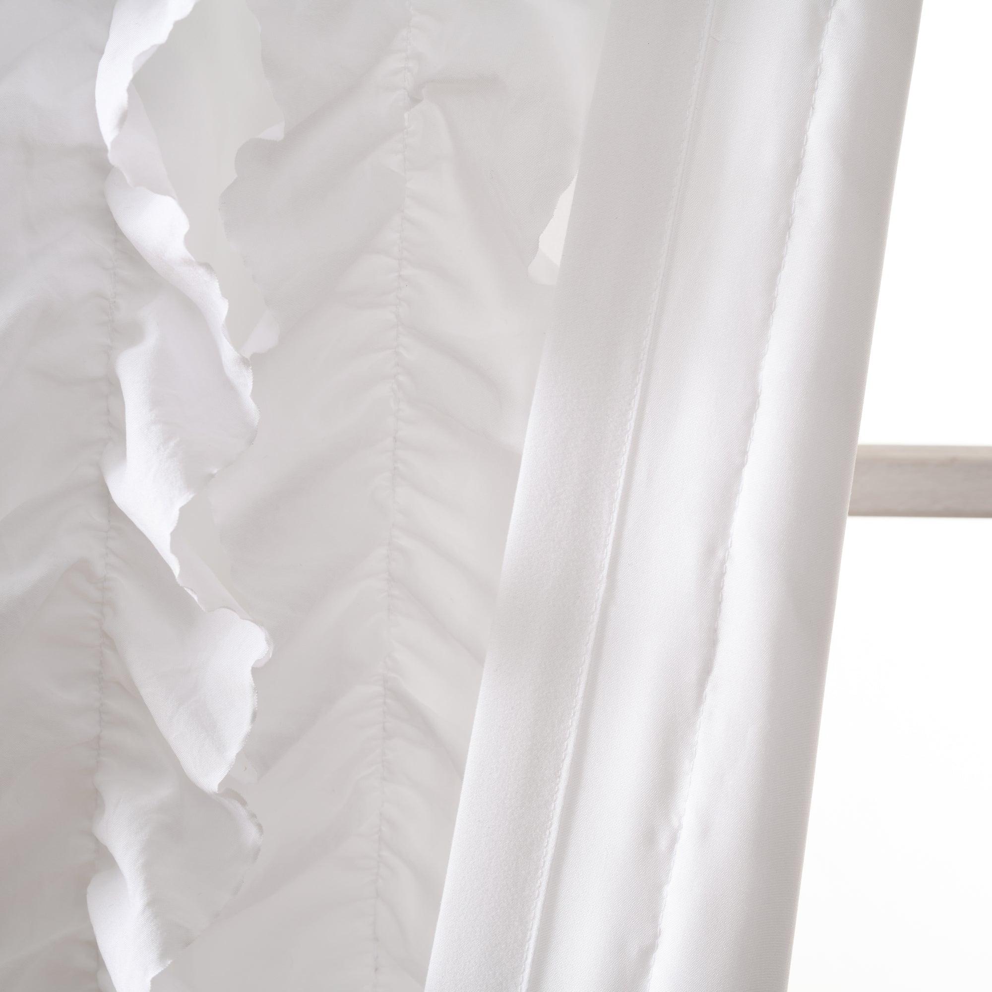 Sophia Ruffle Window Curtain Panel Set